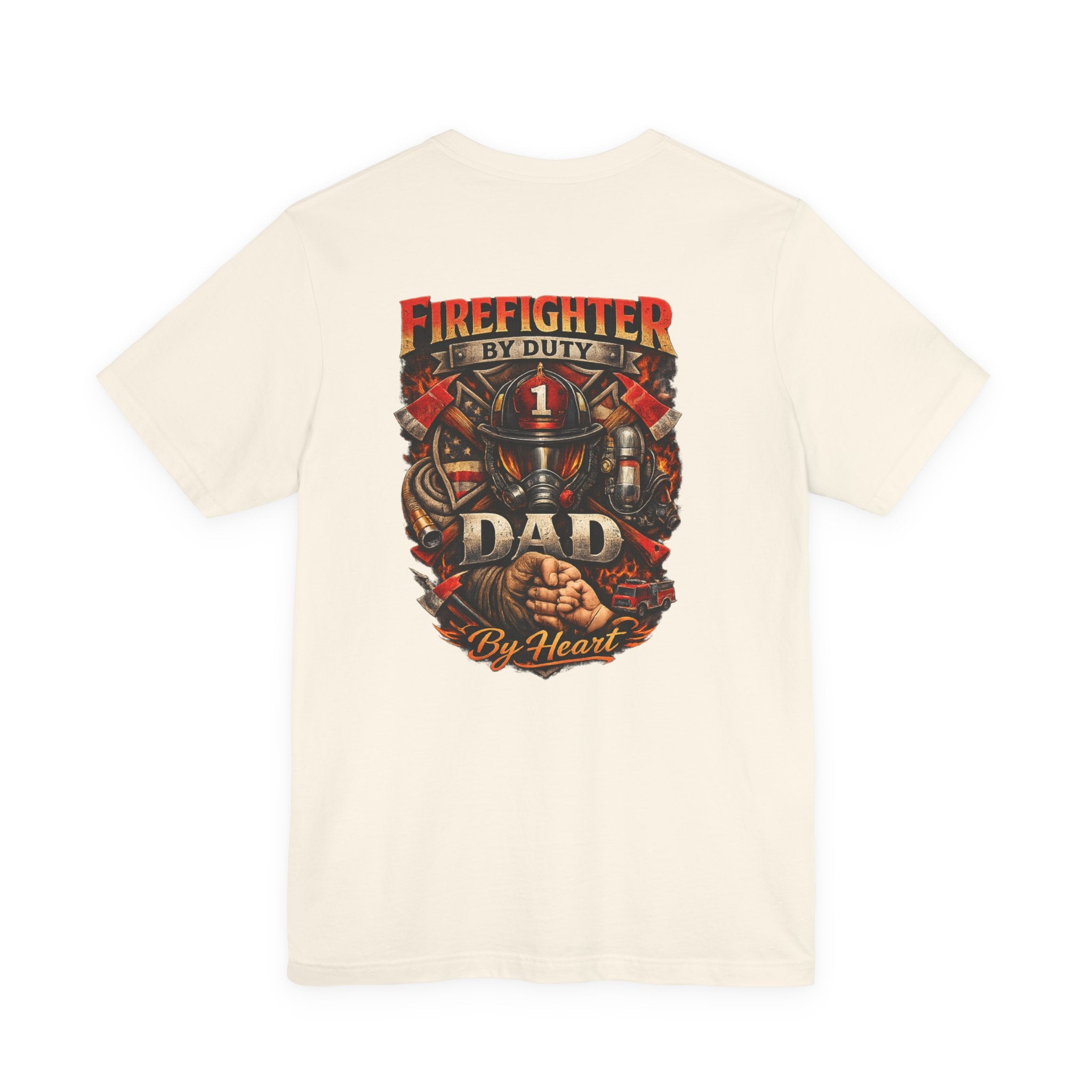 Firefighter Dad T‑Shirt — "Firefighter By Duty, Dad By Heart" Graphic Tee