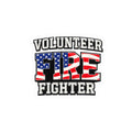 Volunteer Firefighter Sticker — American Flag Kiss-Cut Decal