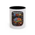 Paramedic's Brain Coffee Mug – Illustrated EMT Anatomy Accent Mug (11/15 oz)