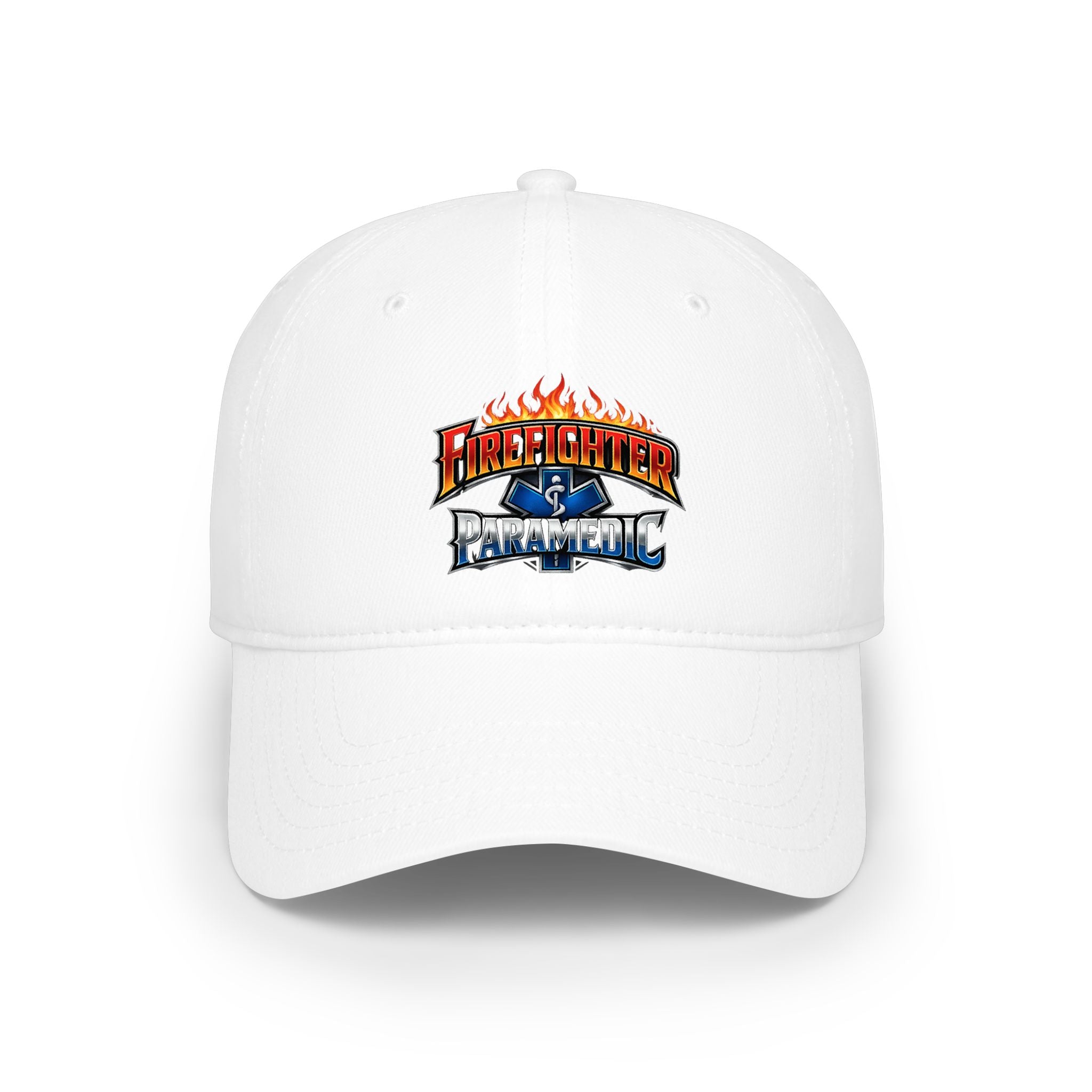 Firefighter Paramedic Cap — Flame Logo Hat for First Responders