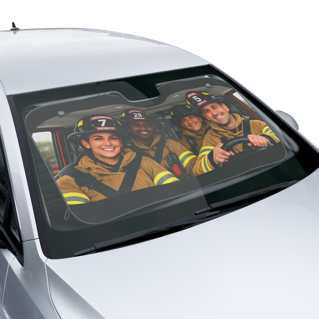 Firefighter  Car Sun Shade - Front Windshield Sunshade