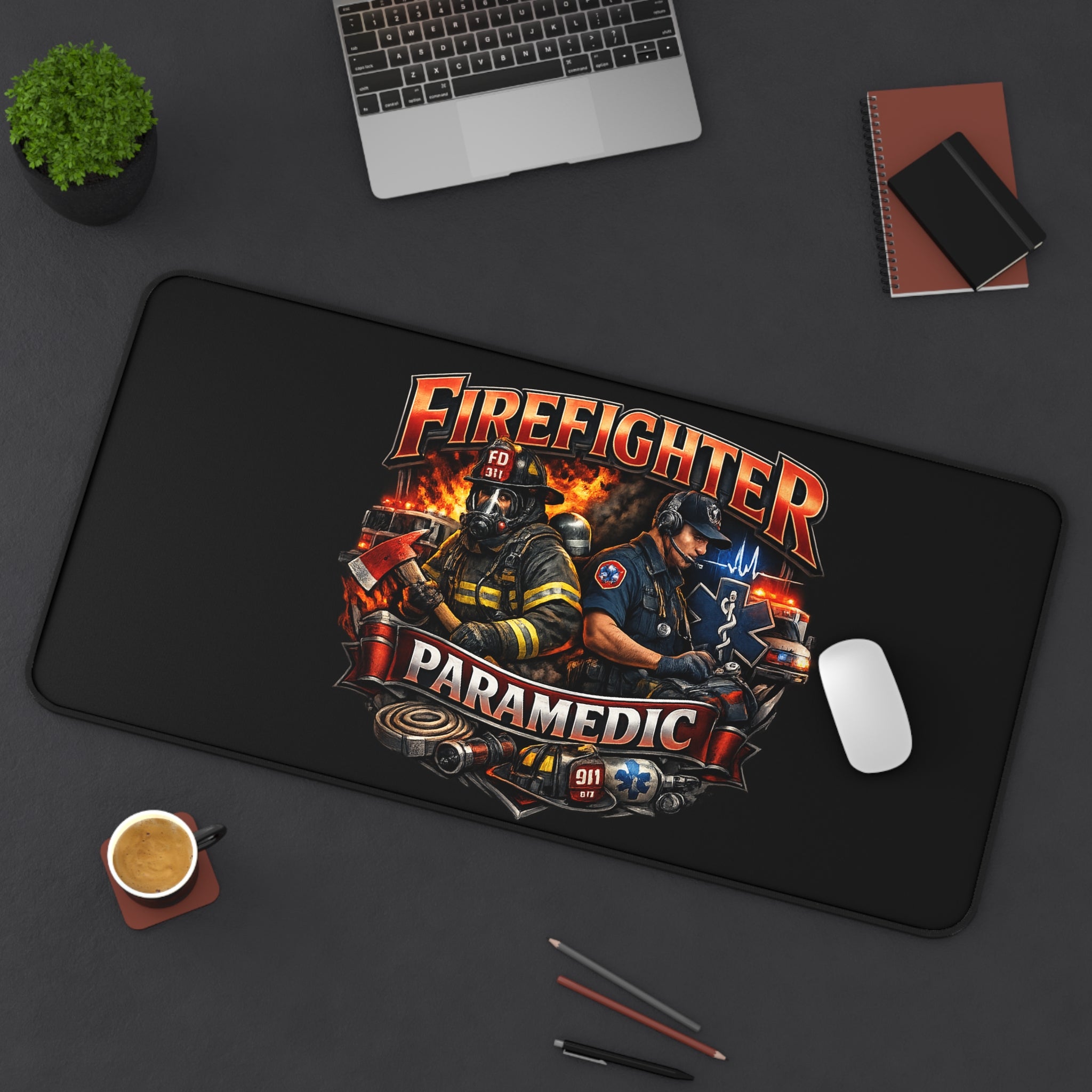 Firefighter Paramedic Desk Mat