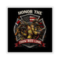 Honor the Thin Red Line Firefighter Sticker — Tribute Fire Department Decal
