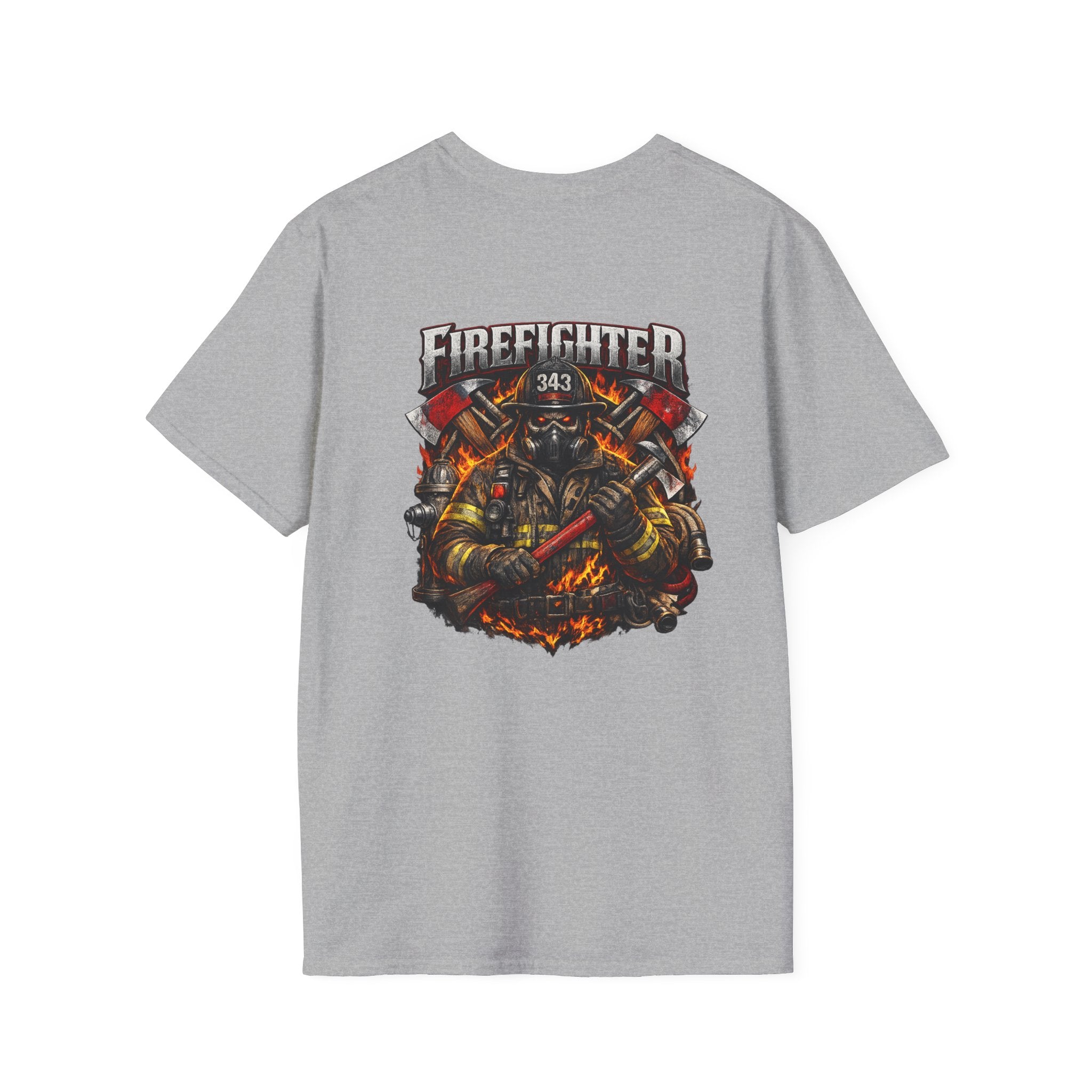 Firefighter Graphic T-Shirt — Brave Firefighter Design (343)