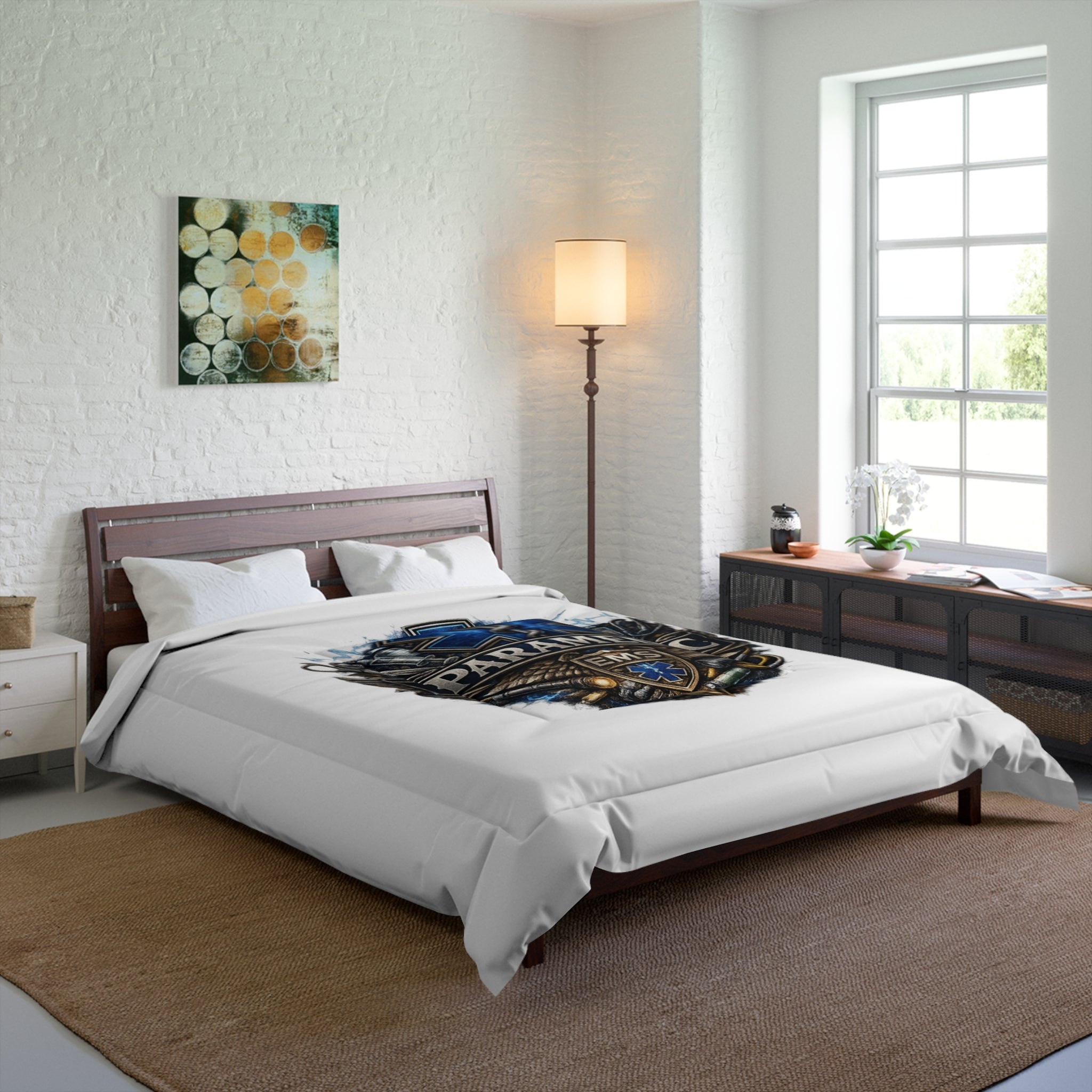 Paramedic EMS Comforter - Star of Life Badge Bedding for EMTs & First Responders