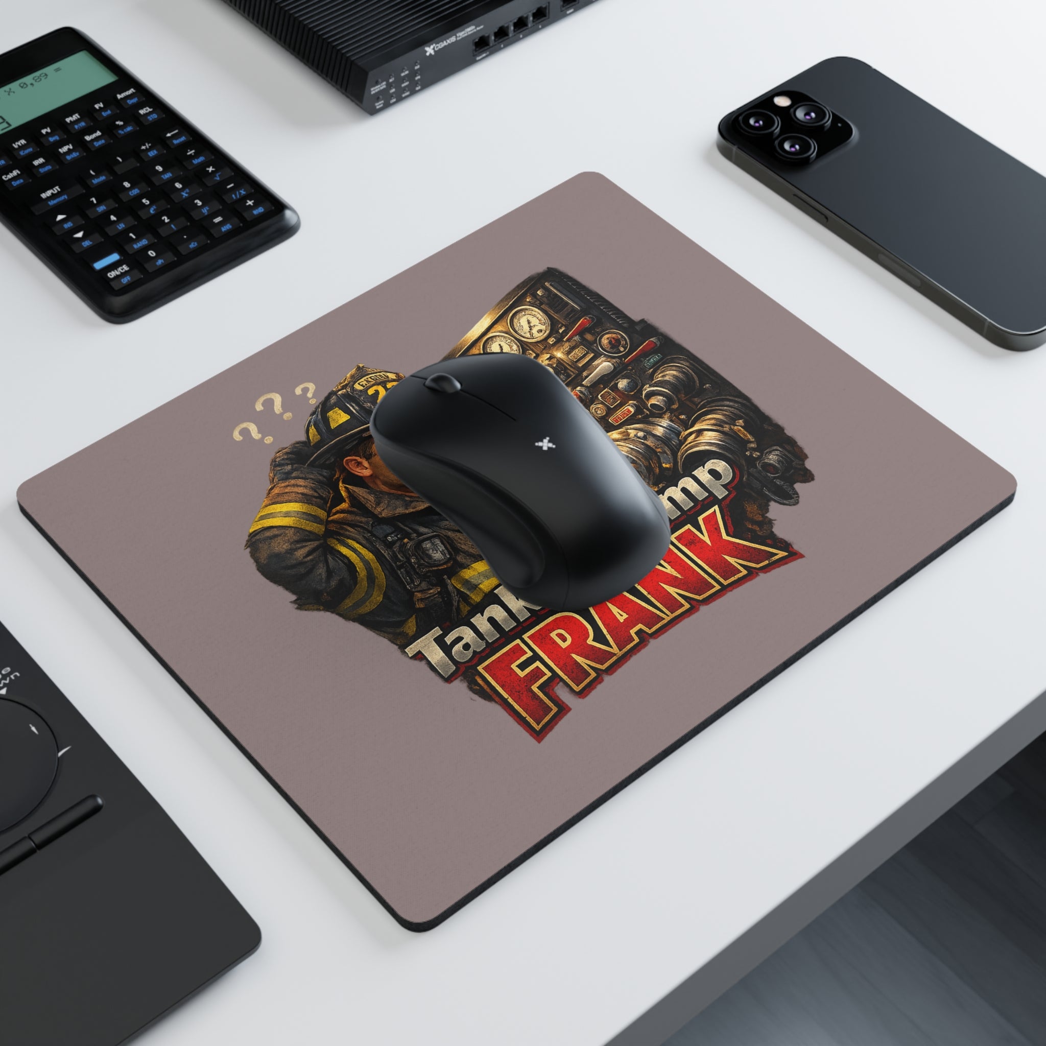 Tank to Pump Frank Firefighter Mouse Pad