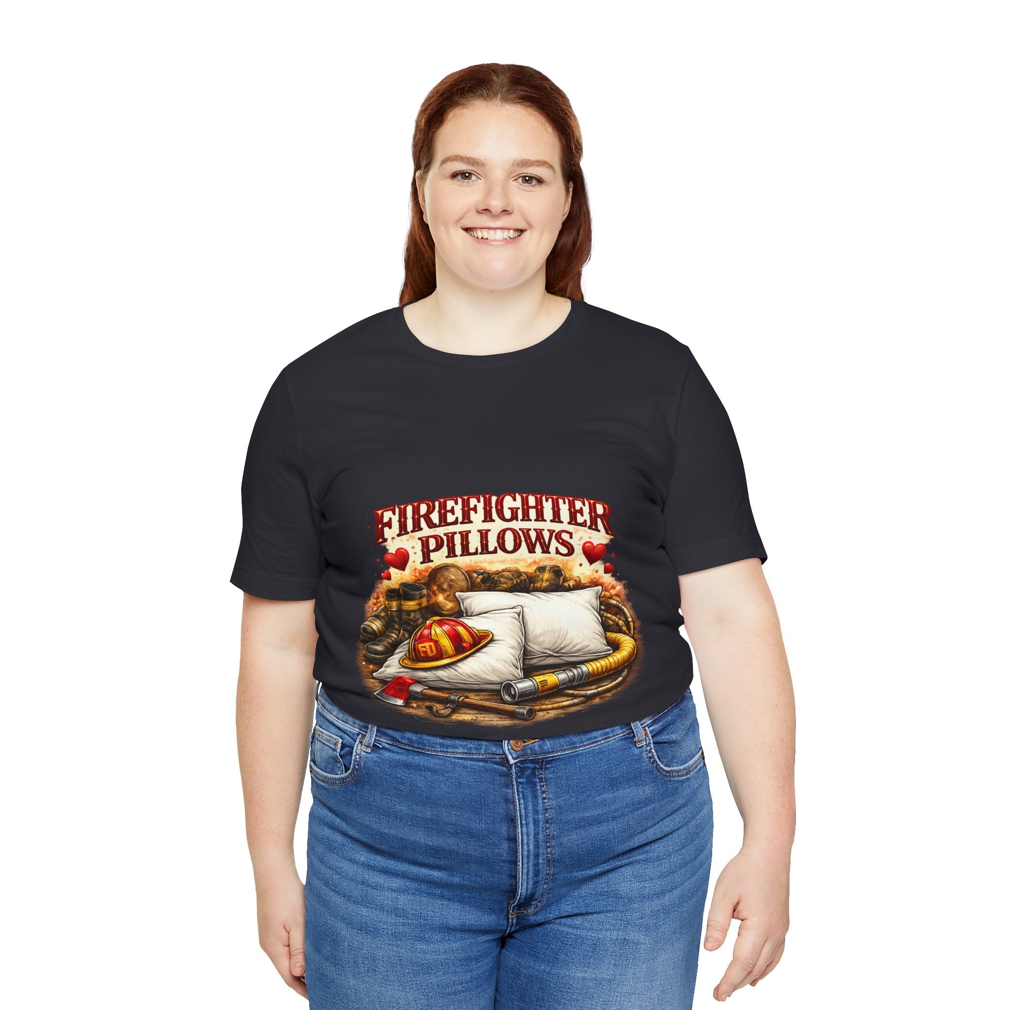 Firefighter Pillows T-Shirt – Funny Firefighter Gift Tee