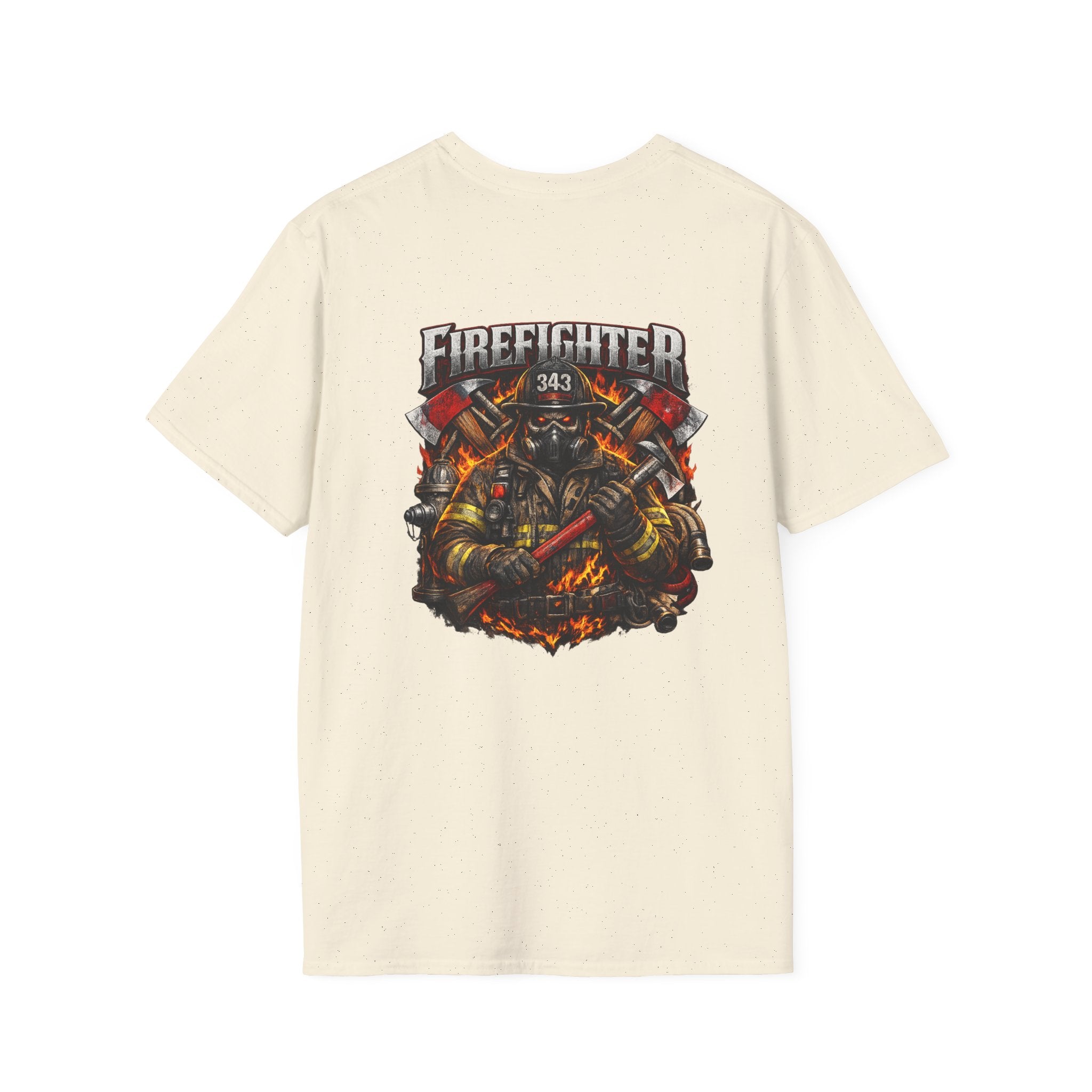 Firefighter Graphic T-Shirt — Brave Firefighter Design (343)