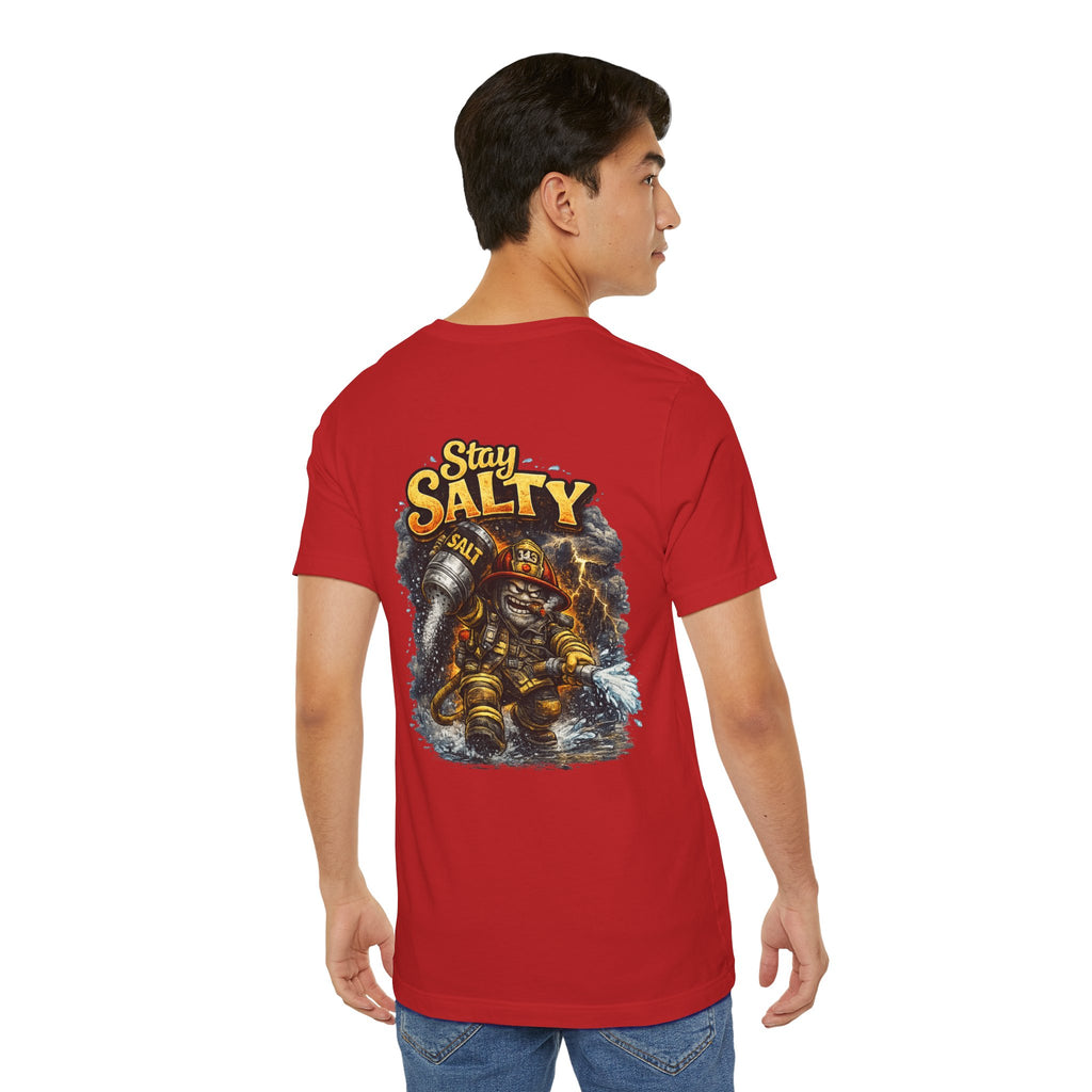 Seasoned Salty Firefighter Tee — Veteran Firefighter Tribute Shirt