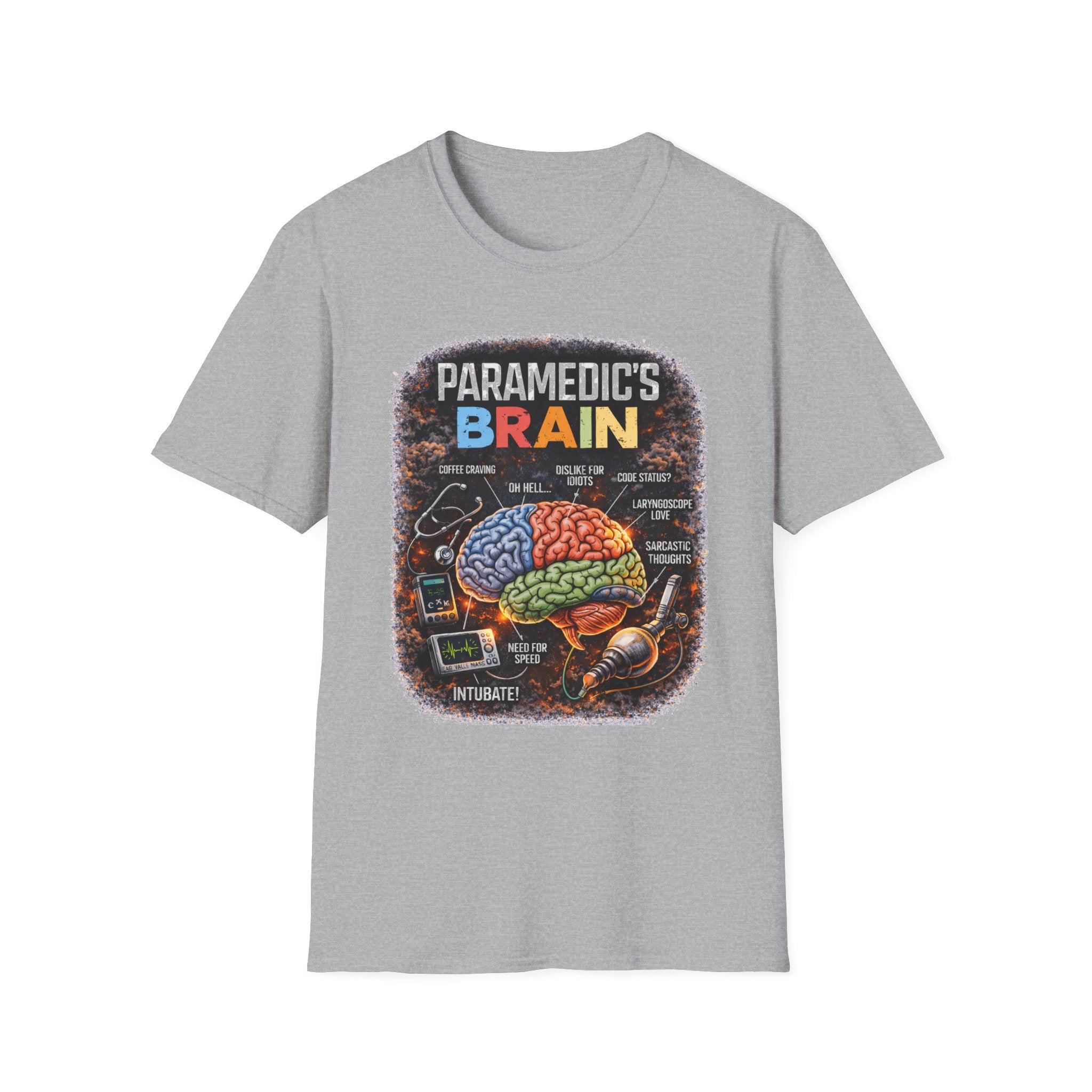 Paramedic’s Brain T-Shirt - Emergency Medical Tech Anatomy Graphic Tee