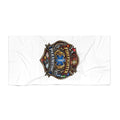 Firefighter Paramedic Badge Beach Towel - EMT Rescue Emblem Beach Blanket
