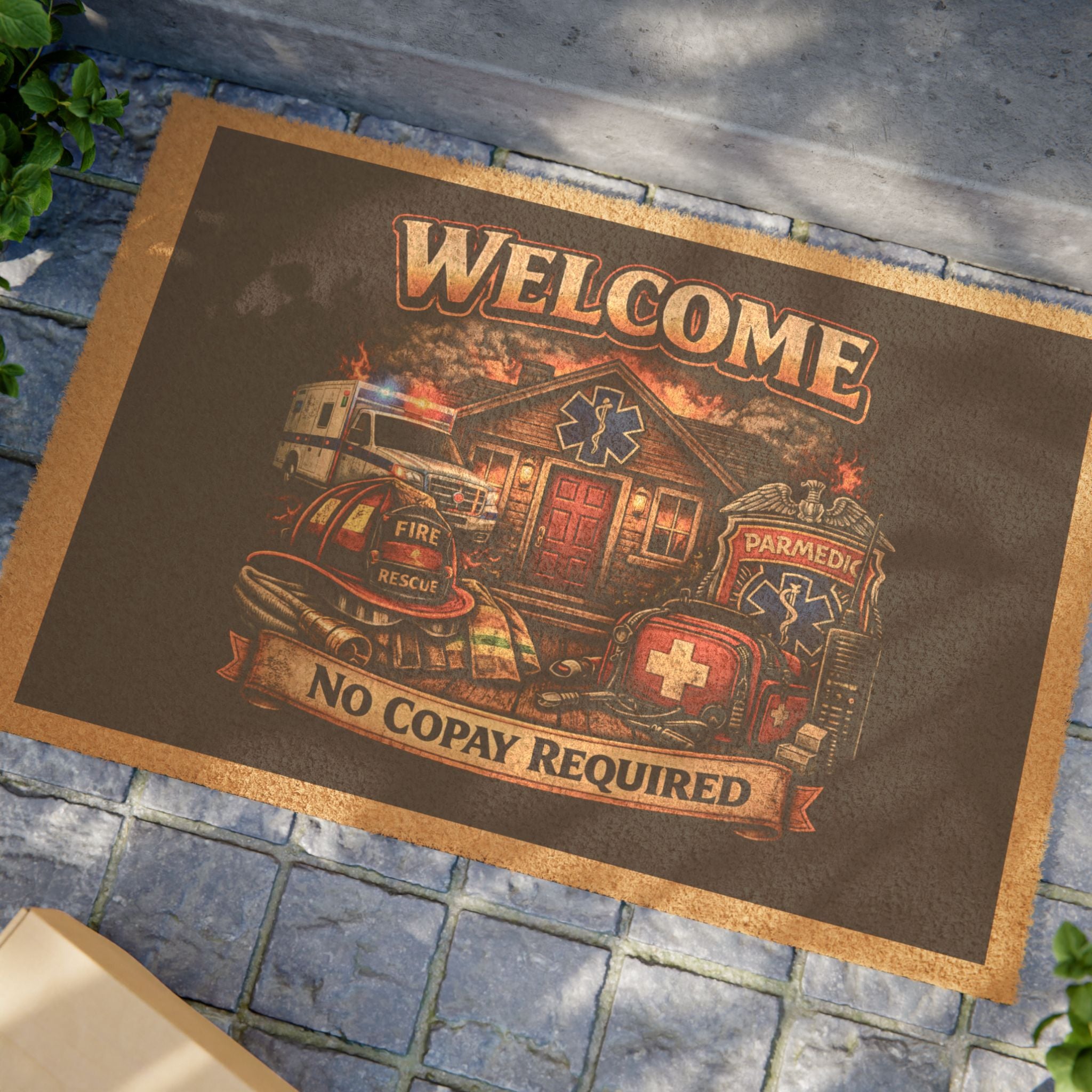 Welcome No Copay Required Paramedic Doormat