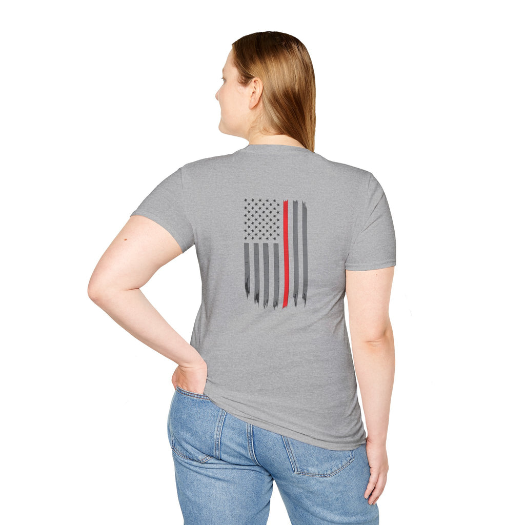 Firefighter Flag T‑Shirt — Thin Red Line American Flag Tee