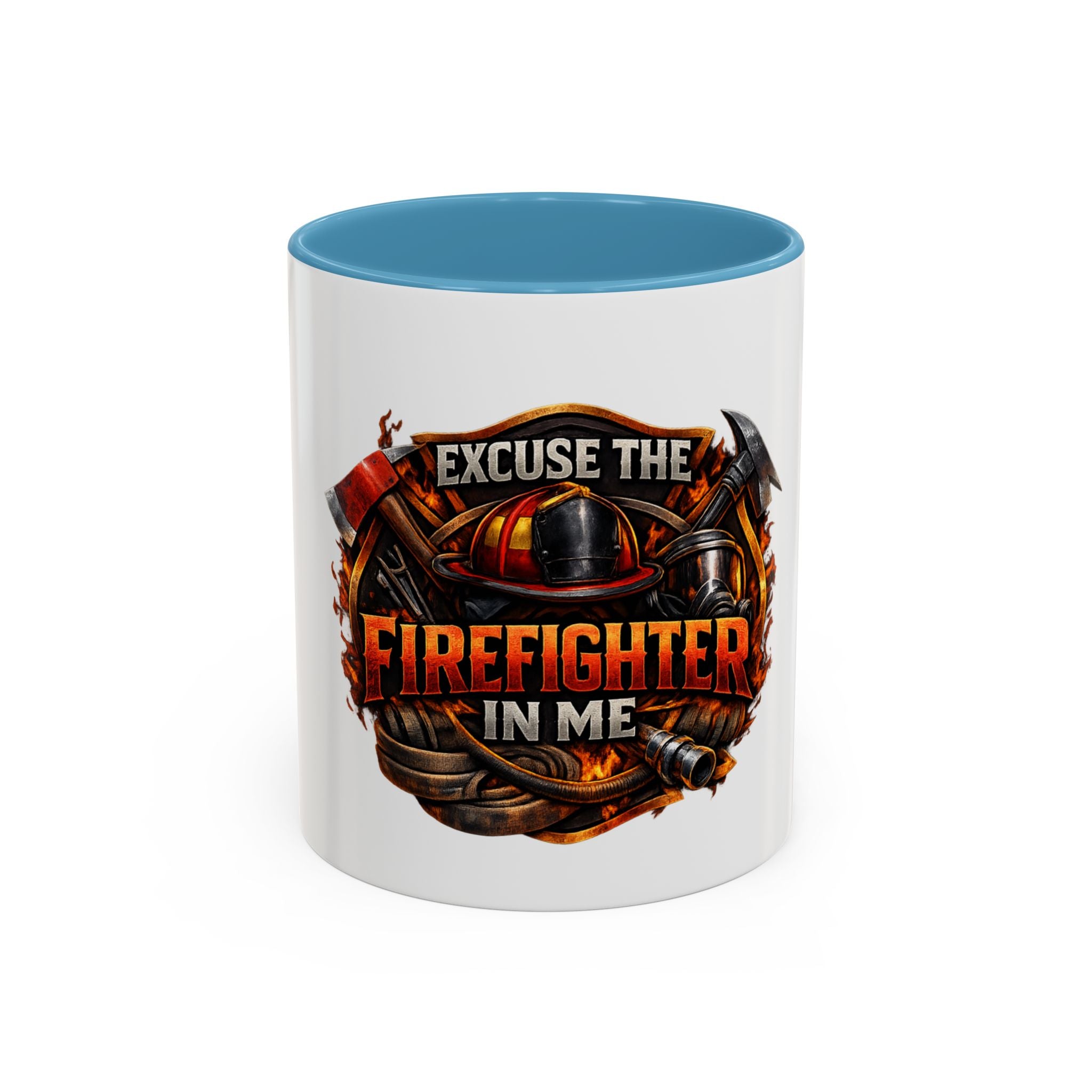 Excuse the Firefighter in Me Accent Coffee Mug