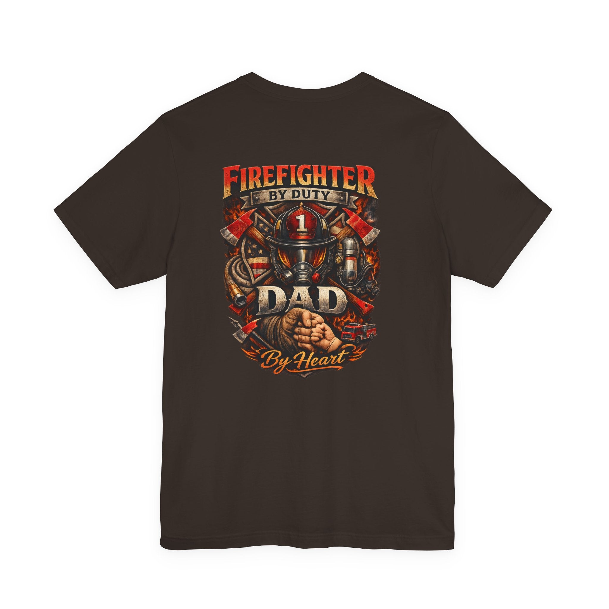 Firefighter Dad T‑Shirt — "Firefighter By Duty, Dad By Heart" Graphic Tee