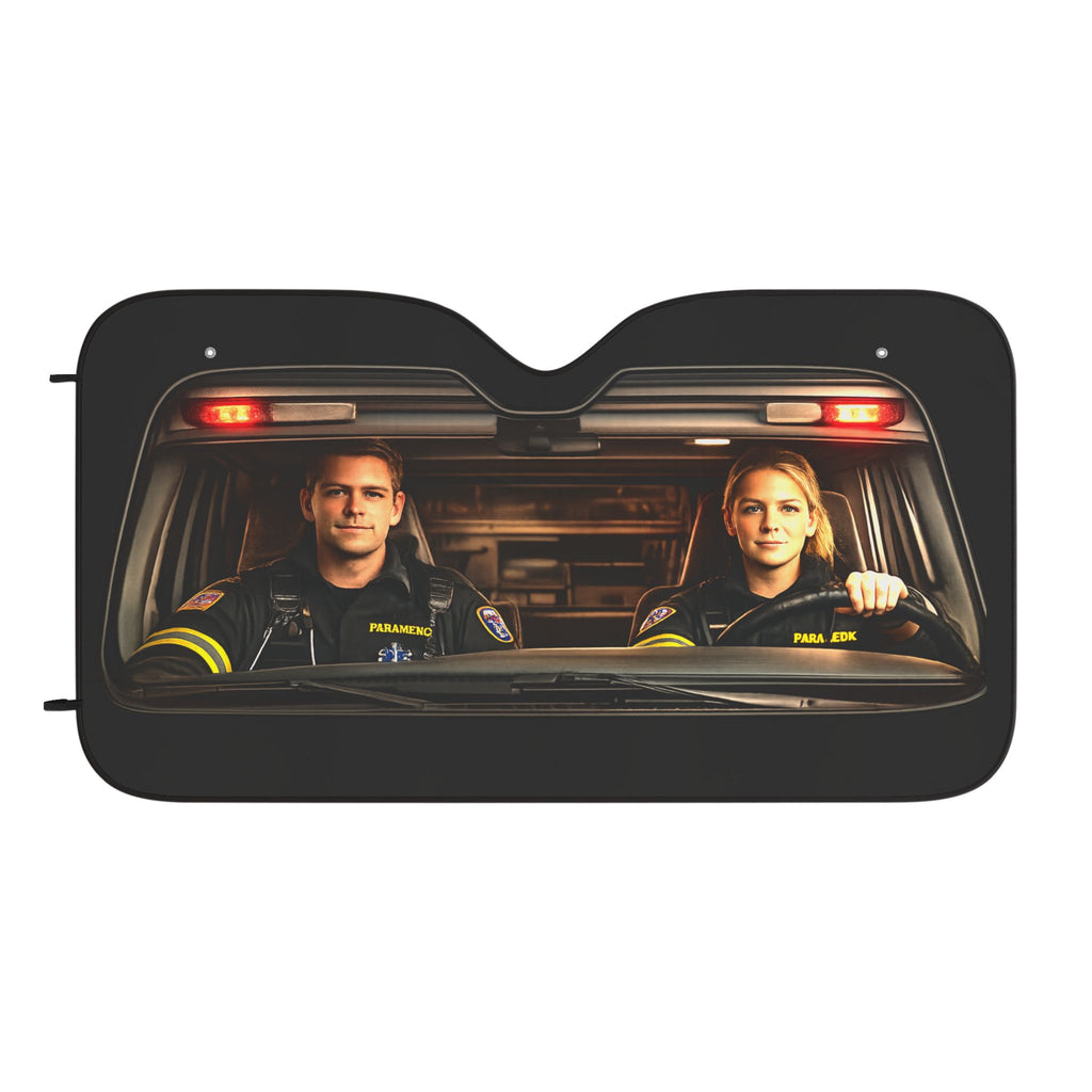 Paramedic Duo Windshield Sun Shade — Emergency Vehicle Interior Design Car Shade