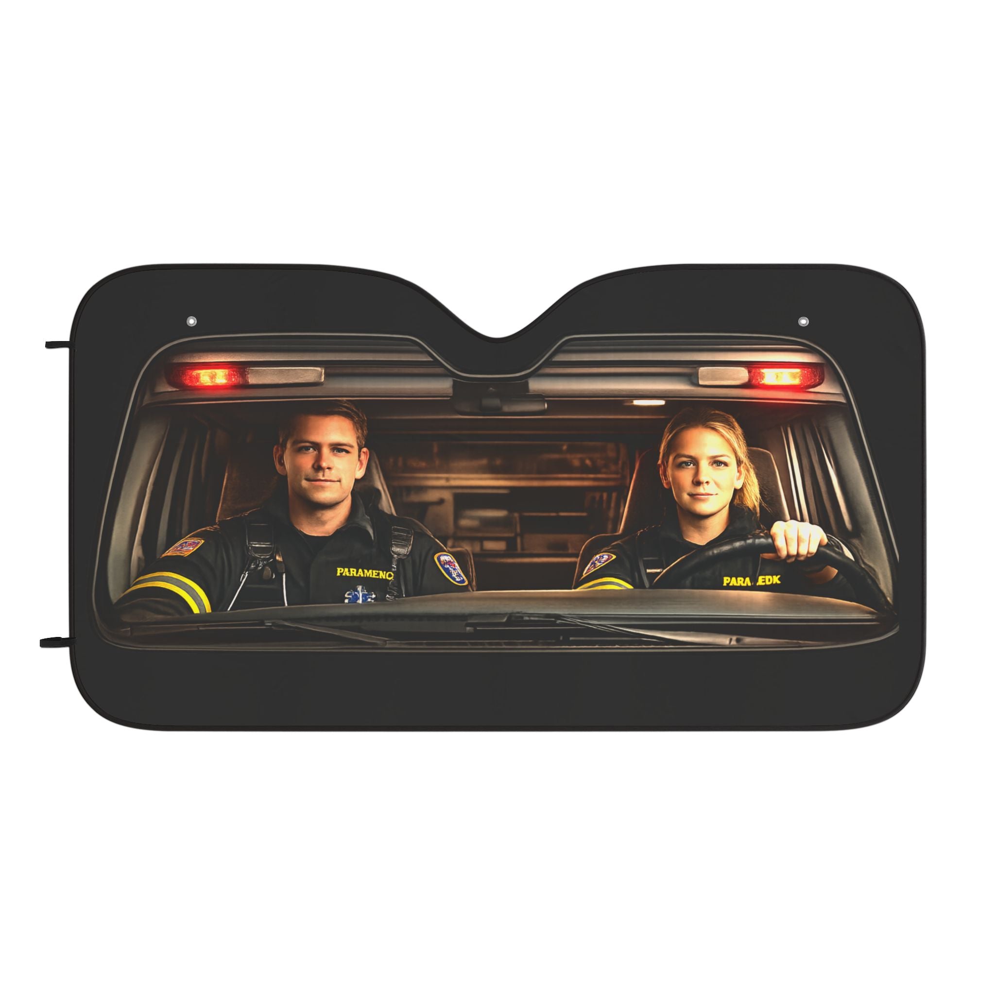 Paramedic Duo Windshield Sun Shade — Emergency Vehicle Interior Design Car Shade