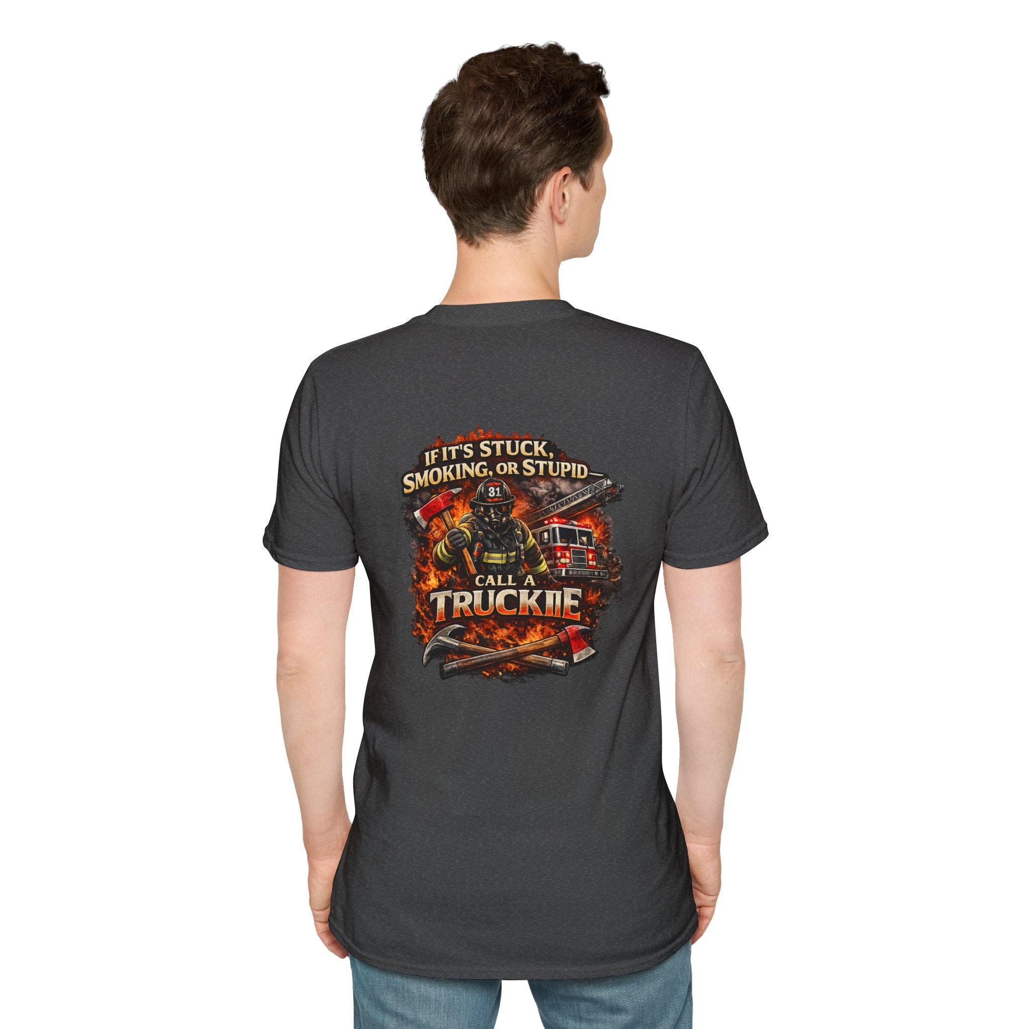 Truck Crew T-Shirt — “If It’s Stuck, Smoking, or Stupid, Call a Truckie”