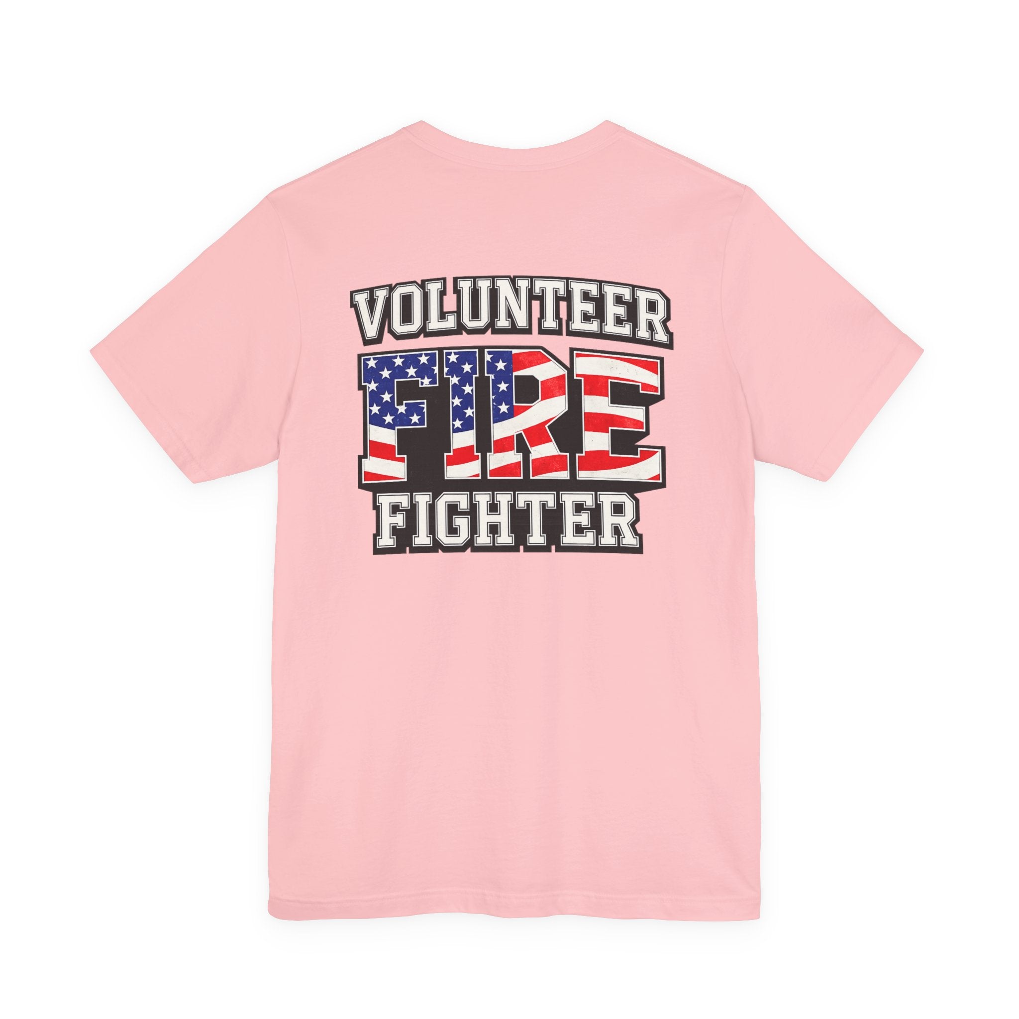 Volunteer Firefighter T-Shirt — Patriotic American Flag Fire Graphic