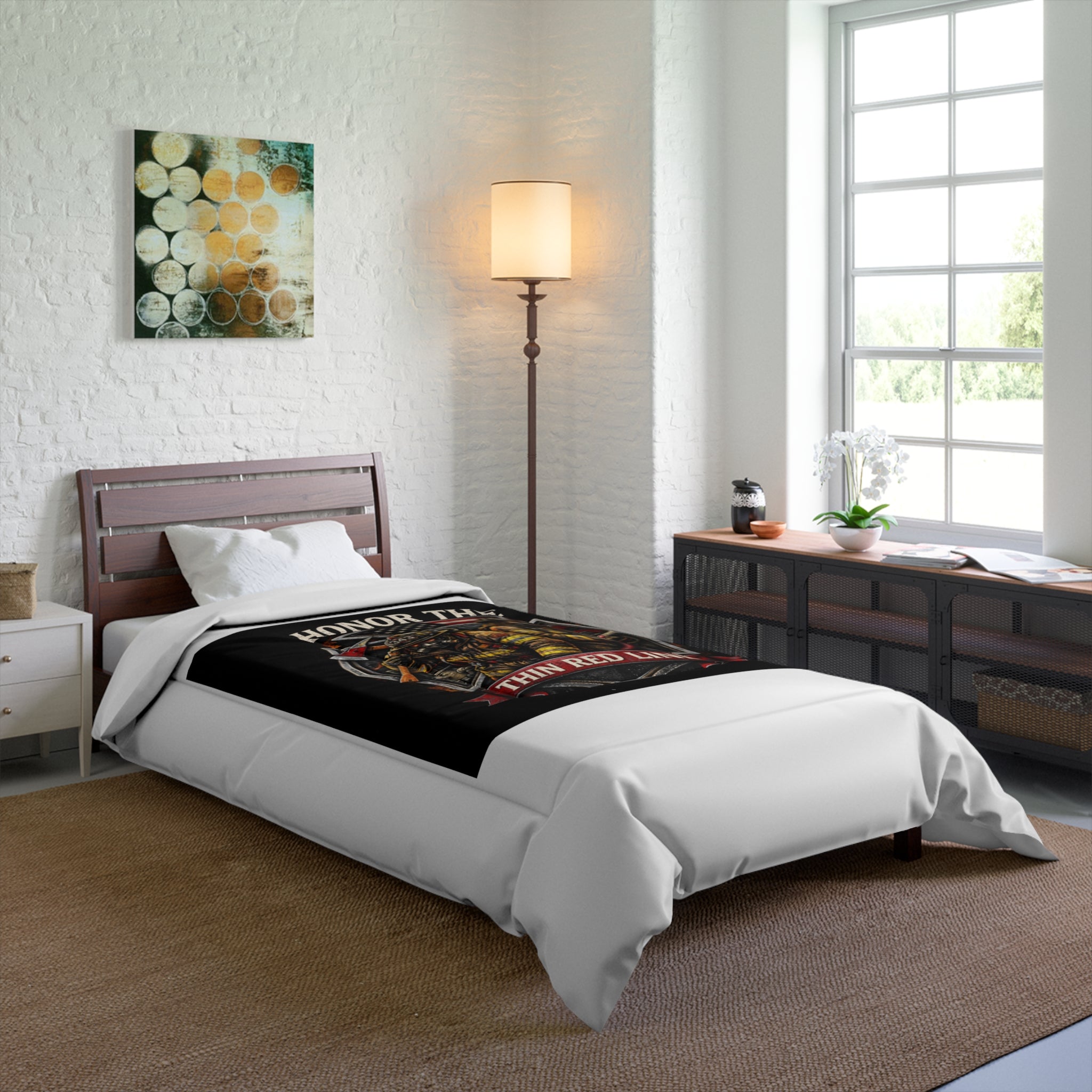 Comforter – Honor the Thin Red Line Firefighter Tribute Comforter