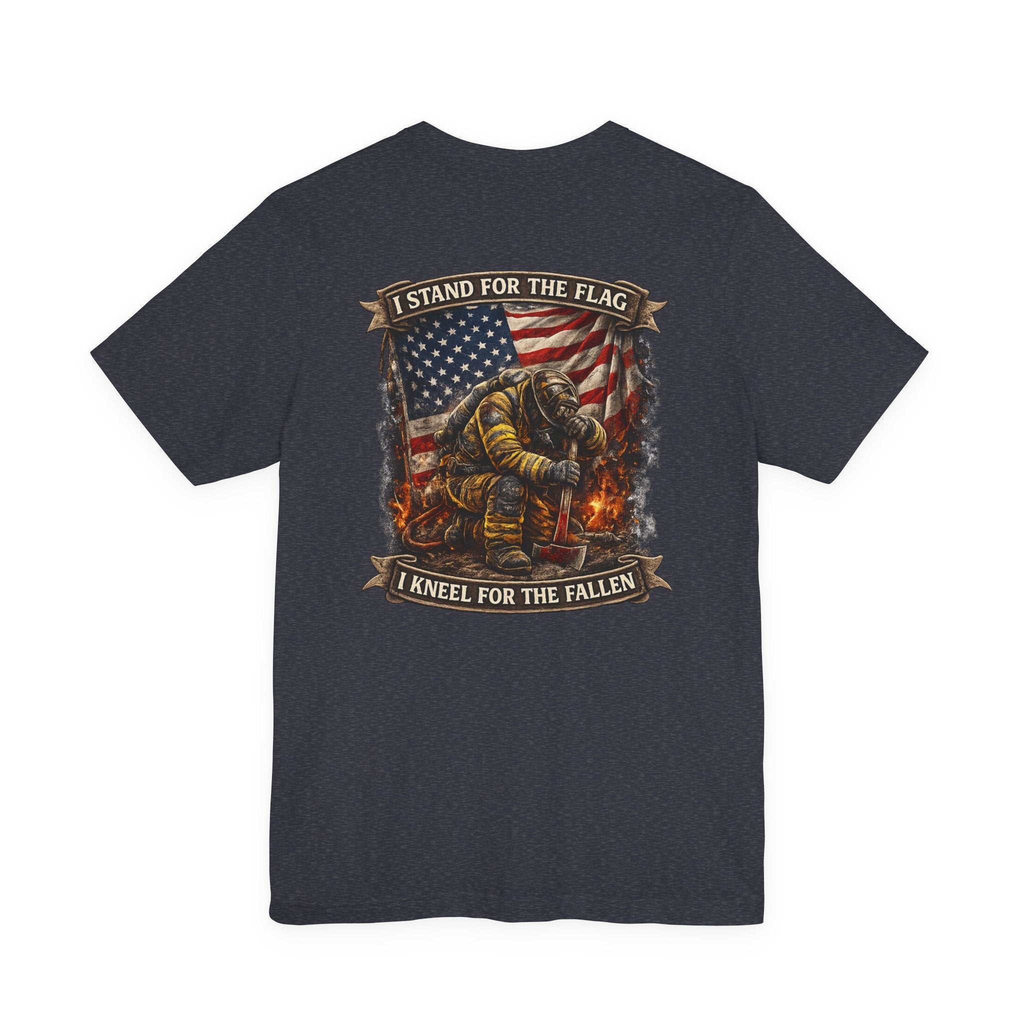 Patriotic Tee — "I Stand for the Flag, I Kneel for the Fallen" Memorial T-Shirt