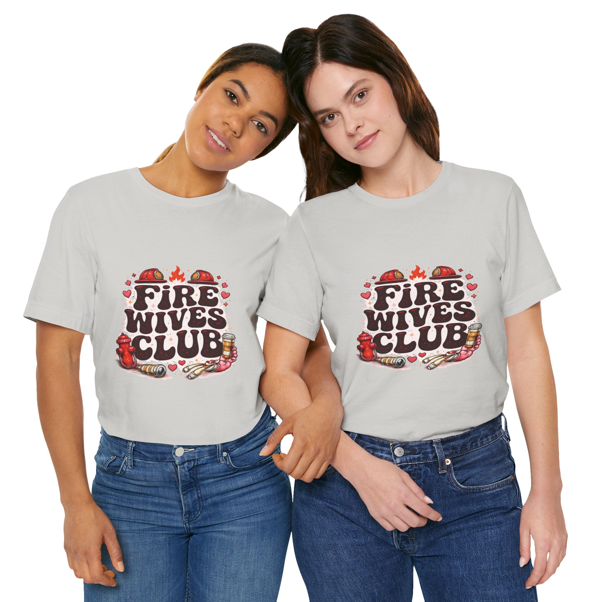Fire Wives Club T-Shirt — Cute Firefighter Wife Graphic Tee