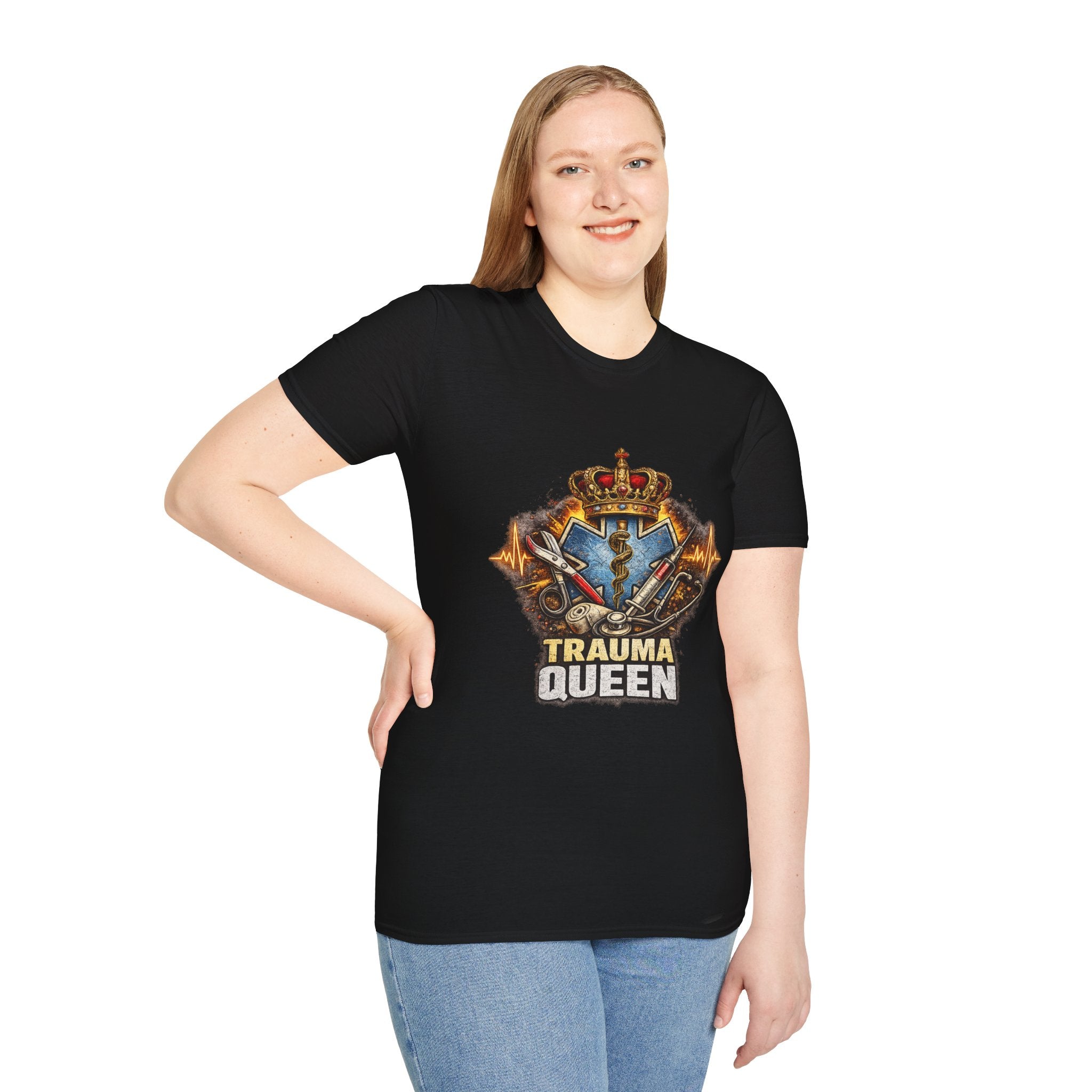 Trauma Queen T-Shirt — EMS/Paramedic Badge Graphic Tee