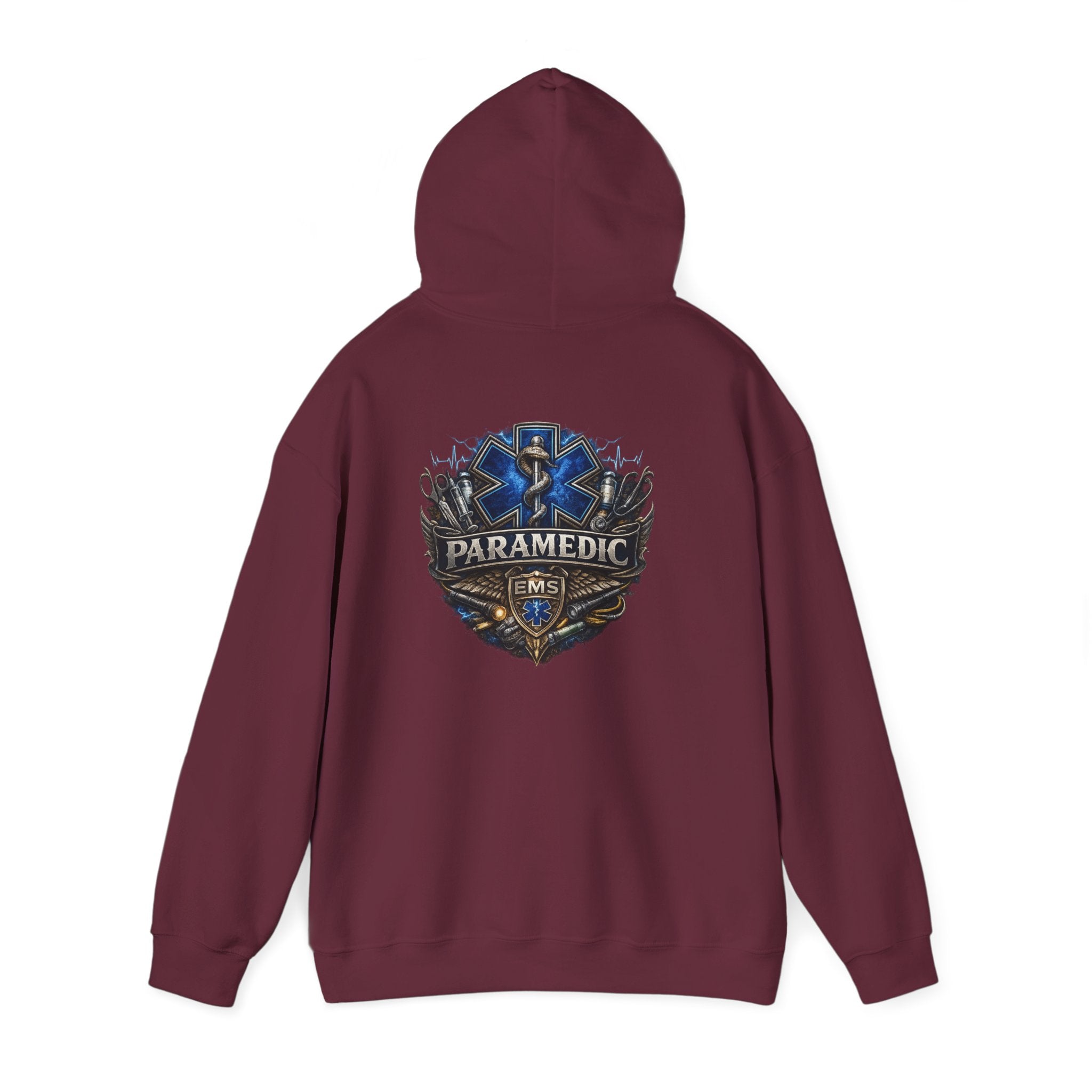 Paramedic EMS Badge Hoodie — Emergency Medical Technician Tribute Pullover