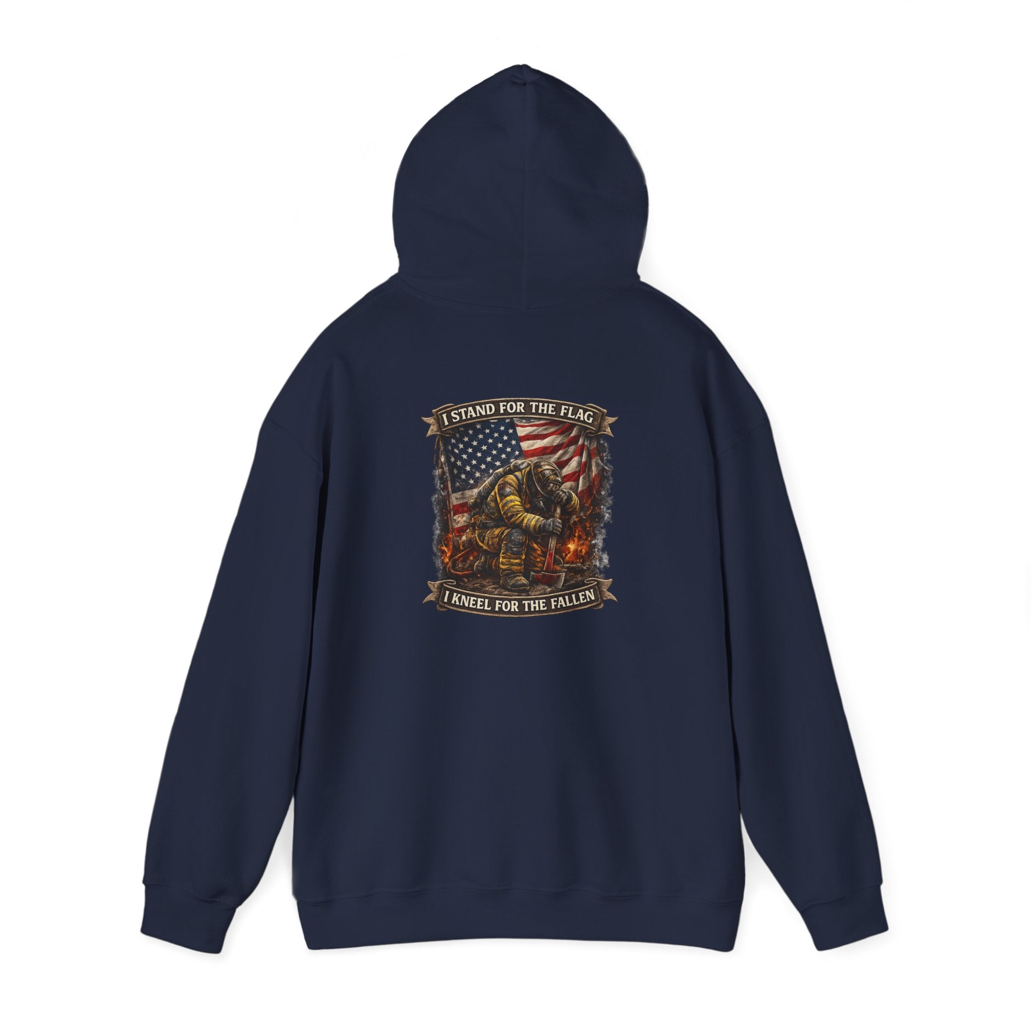Patriotic Fallen Soldier Hoodie – I Stand & Kneel For The Fallen Memorial Hoodie