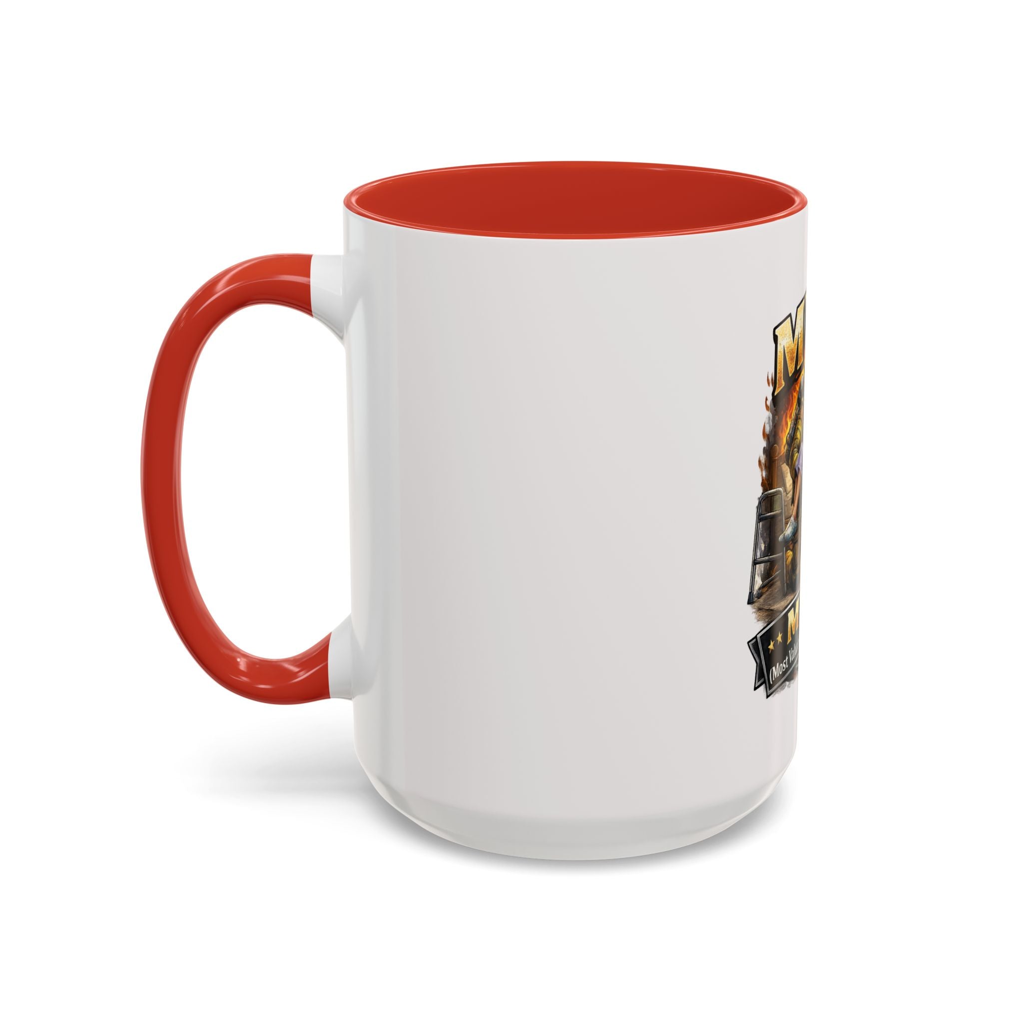 Firefighter Coffee Cup "MVP Most Valuable Picker-upper" Accent Coffee Mug (11, 15oz)