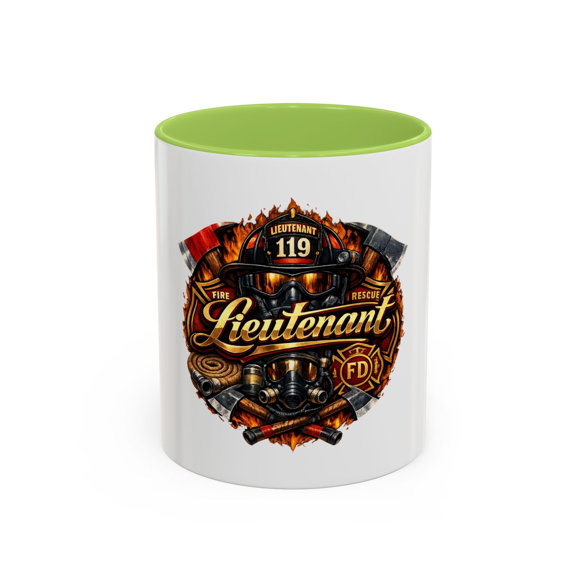 Firefighter Lieutenant Coffee Mug — "Lieutenant" Fire Rescue Emblem (11/15oz)