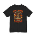 Retired Firefighter Grandpa T-Shirt — "I Am A Grandpa, Dad & Retired Firefighter" Back Print