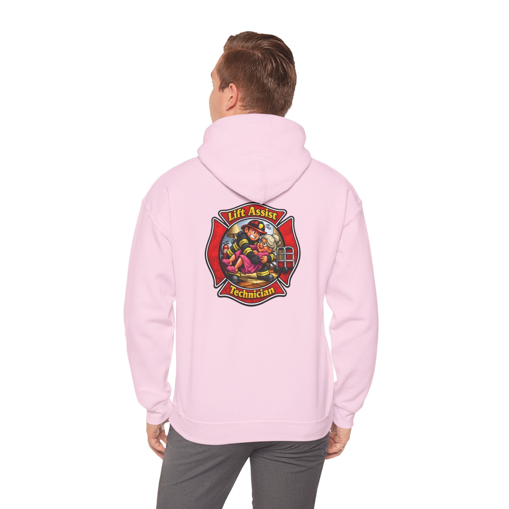 Firefighter Lift Assist Technician Hoodie – Maltese Cross Rescue Design