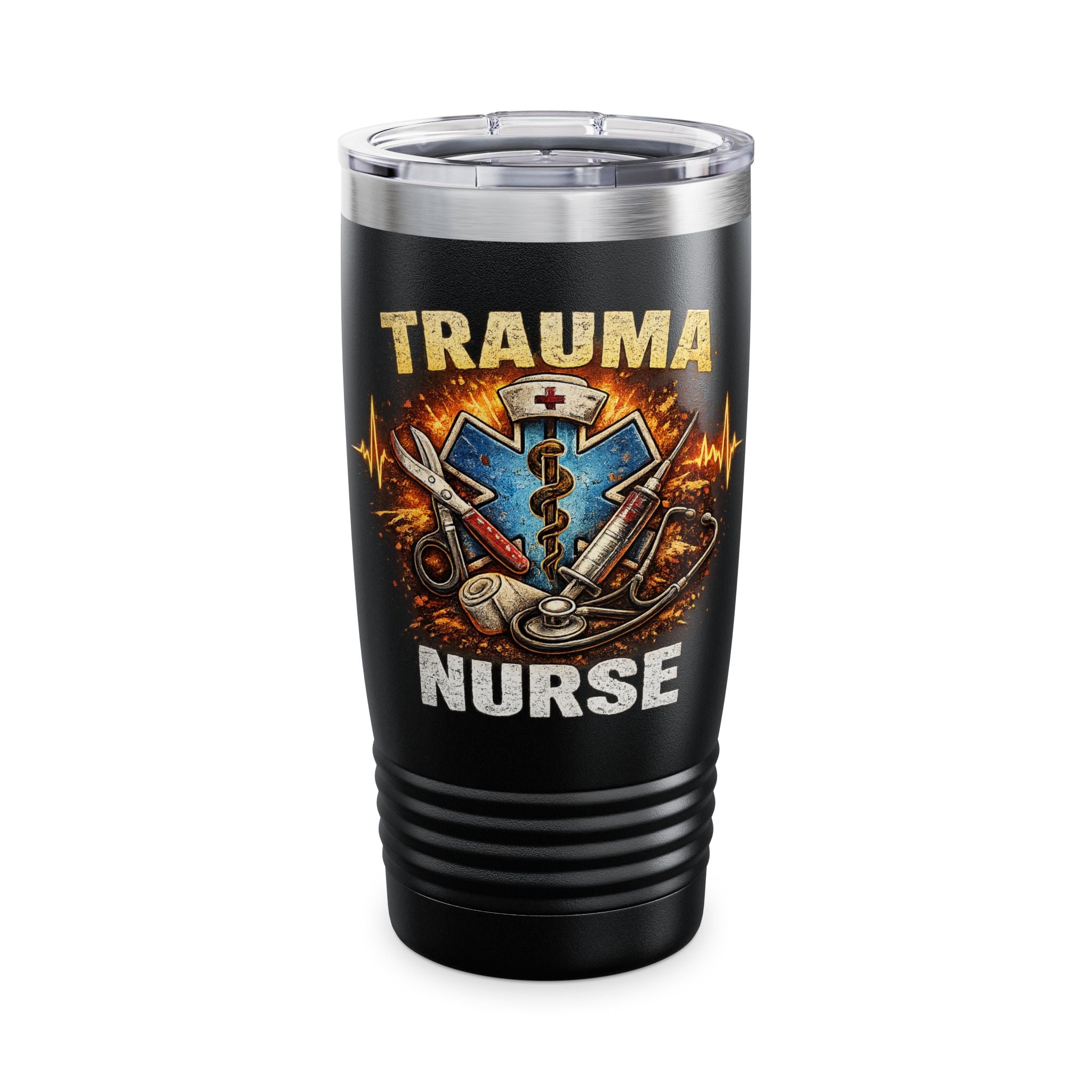 Trauma Nurse 20oz Tumbler – Stainless Insulated Travel Mug with EMT Caduceus Design