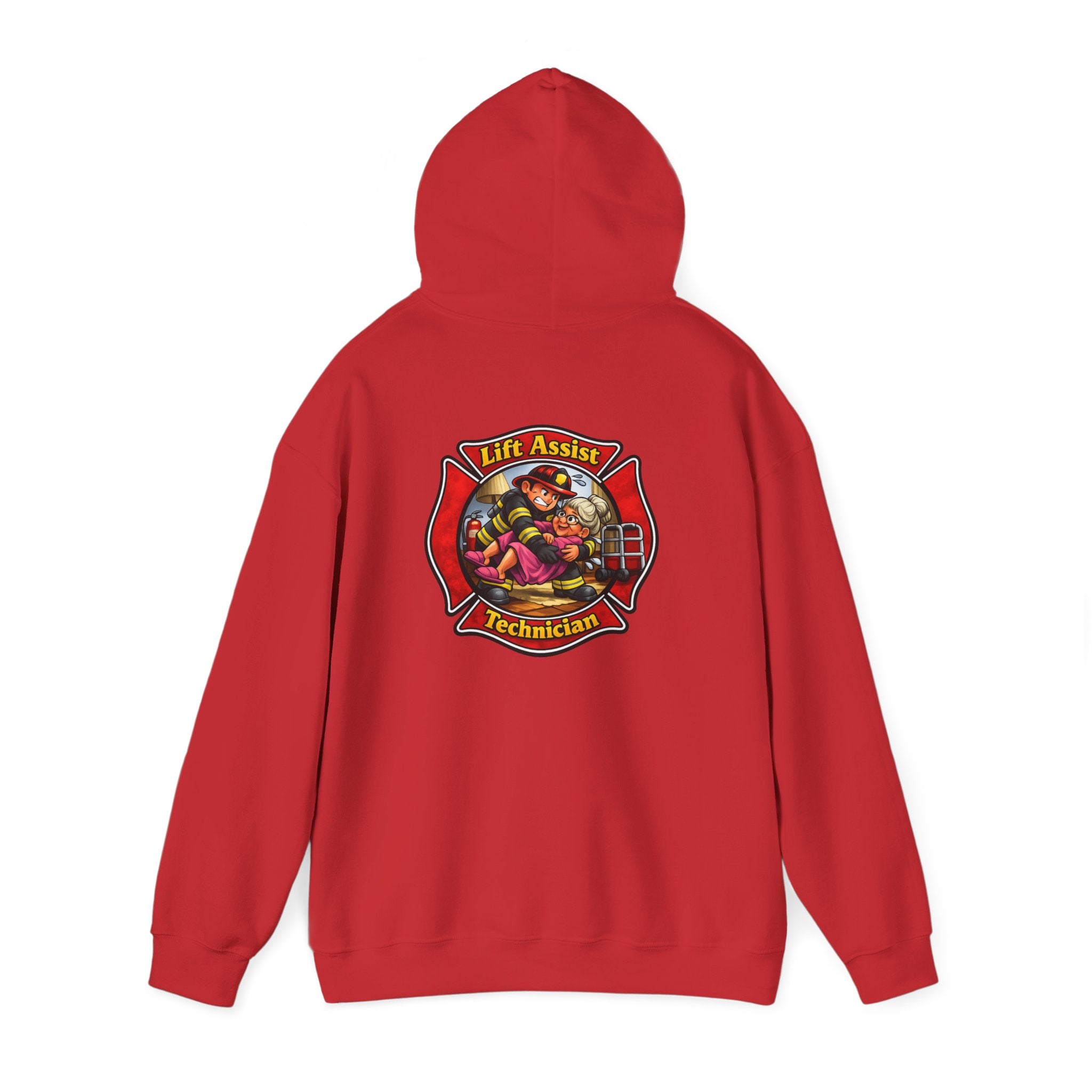 Firefighter Lift Assist Technician Hoodie – Maltese Cross Rescue Design