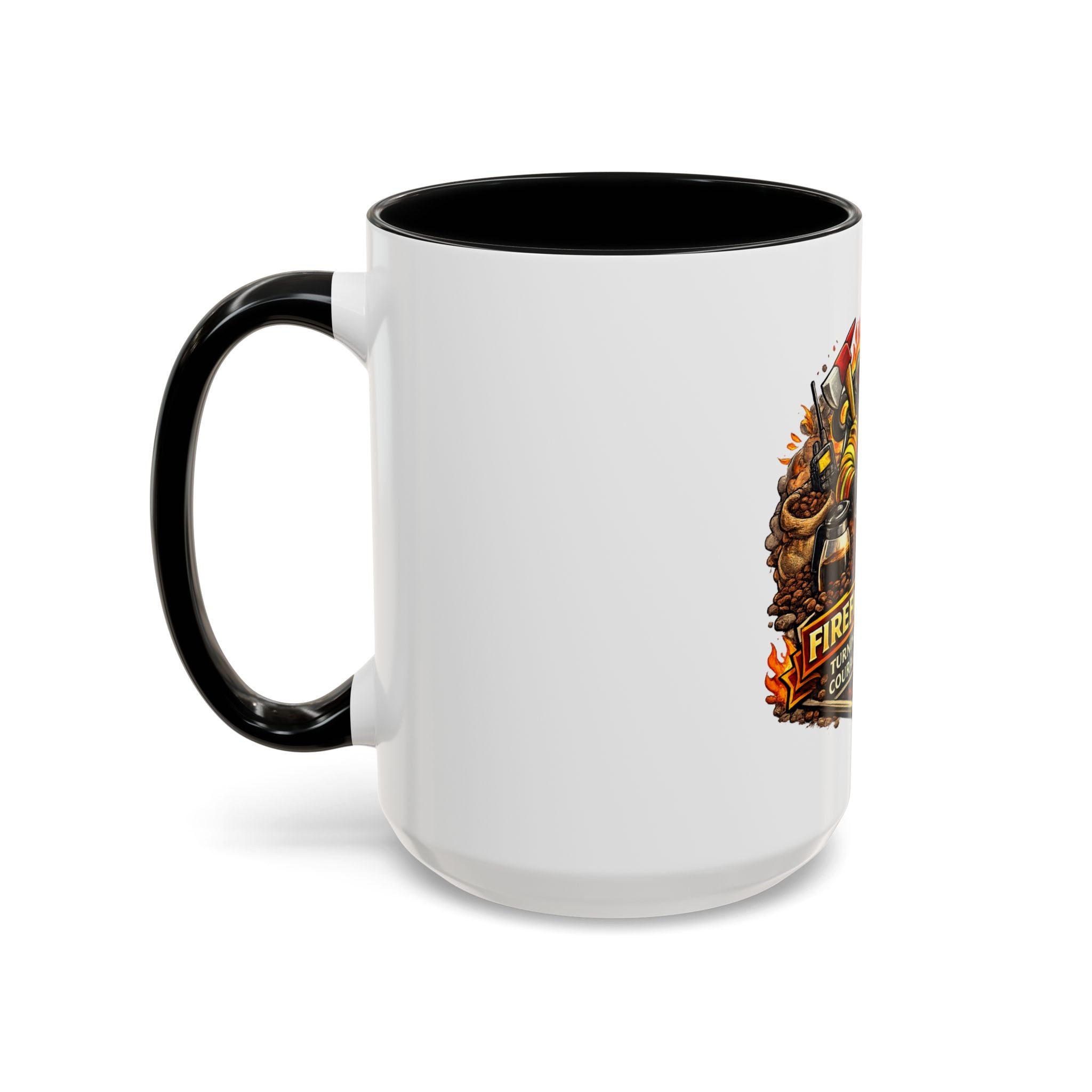 Firefighters Coffee Mug — "Turning Coffee Into Courage Since Forever" (11/15oz)