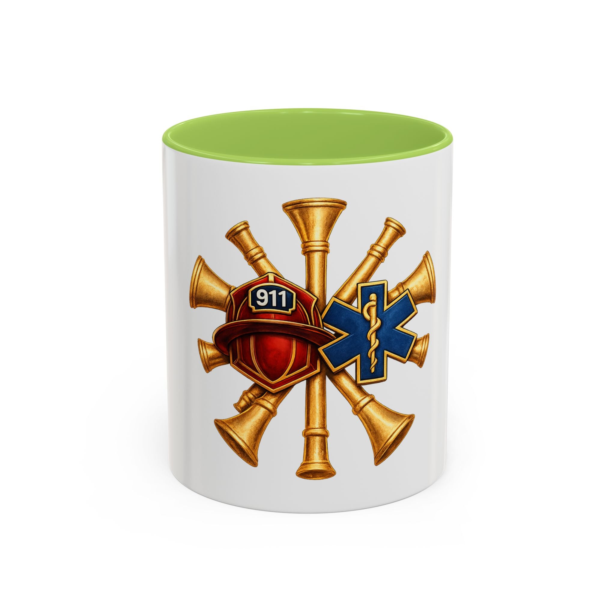Fire Chief EMS & Firefighter Maltese Cross Coffee Mug — 911 Rescue Medical Emblem Accent Mug