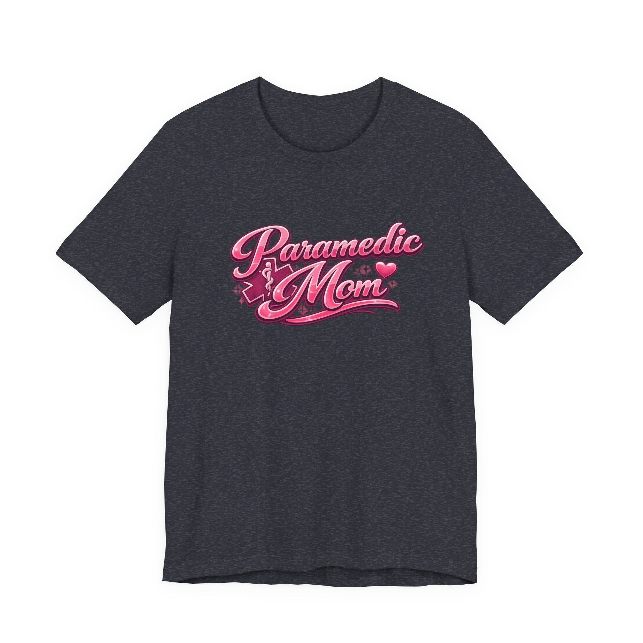 Paramedic Mom T-Shirt — Pink Retro Script Tee for EMS Moms, Mother’s Day Gift