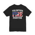 Volunteer Firefighter T-Shirt — Patriotic American Flag Fire Graphic