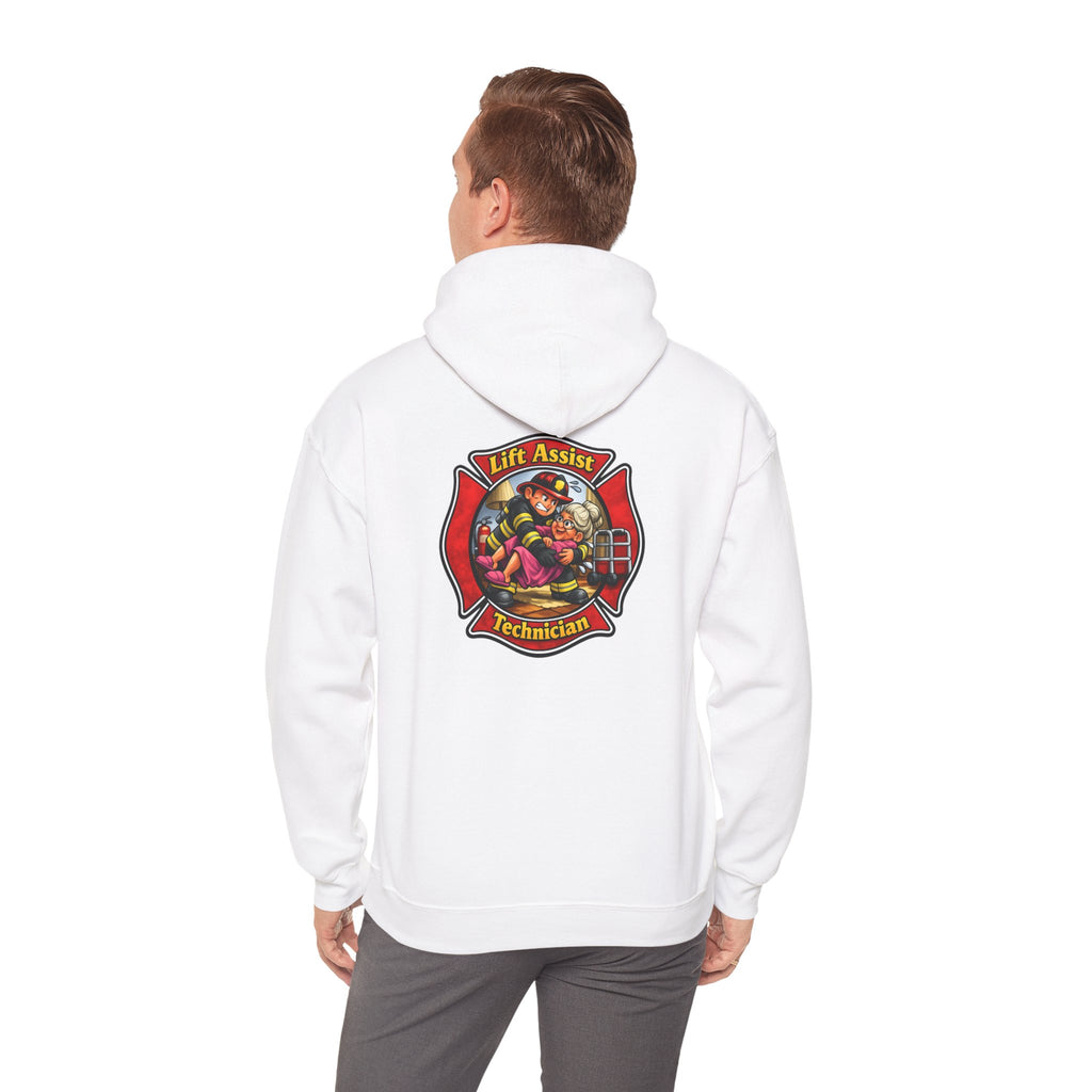 Firefighter Lift Assist Technician Hoodie – Maltese Cross Rescue Design