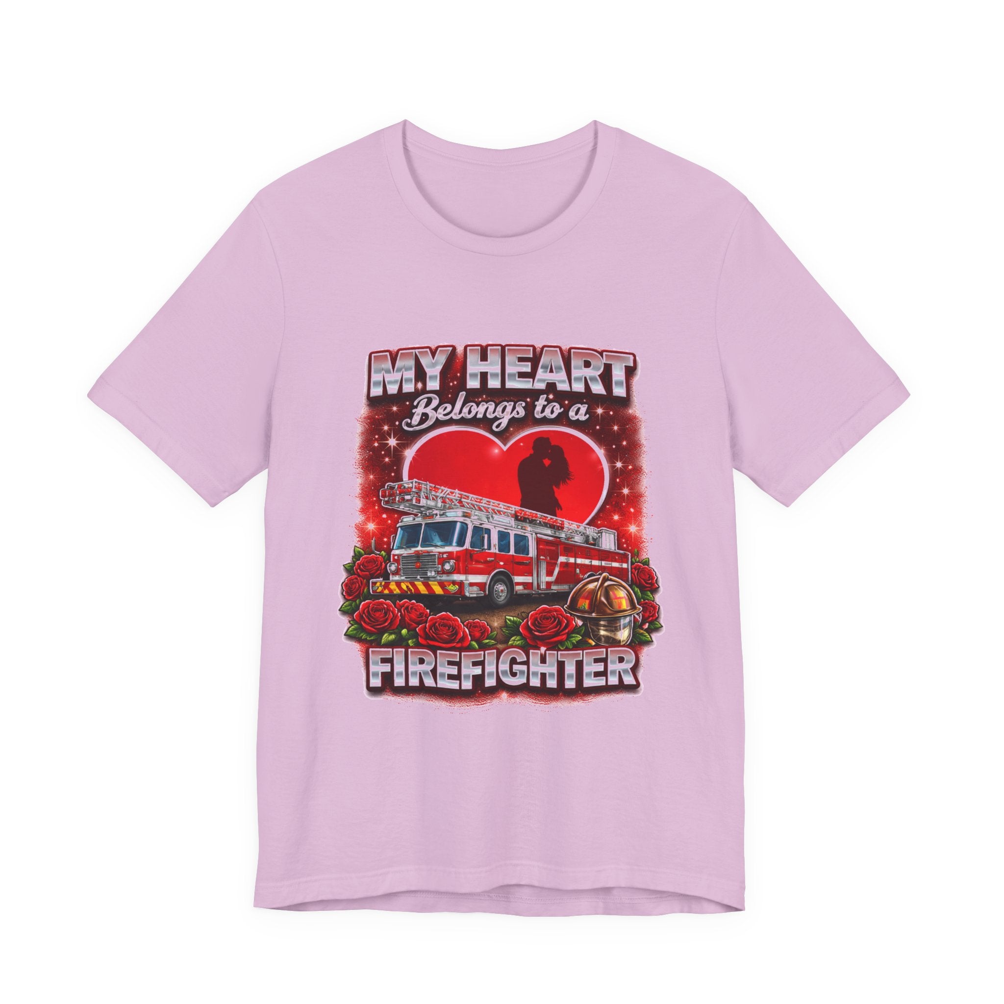 "My Heart Belongs to a Firefighter"  Firefighter Wife T-Shirt