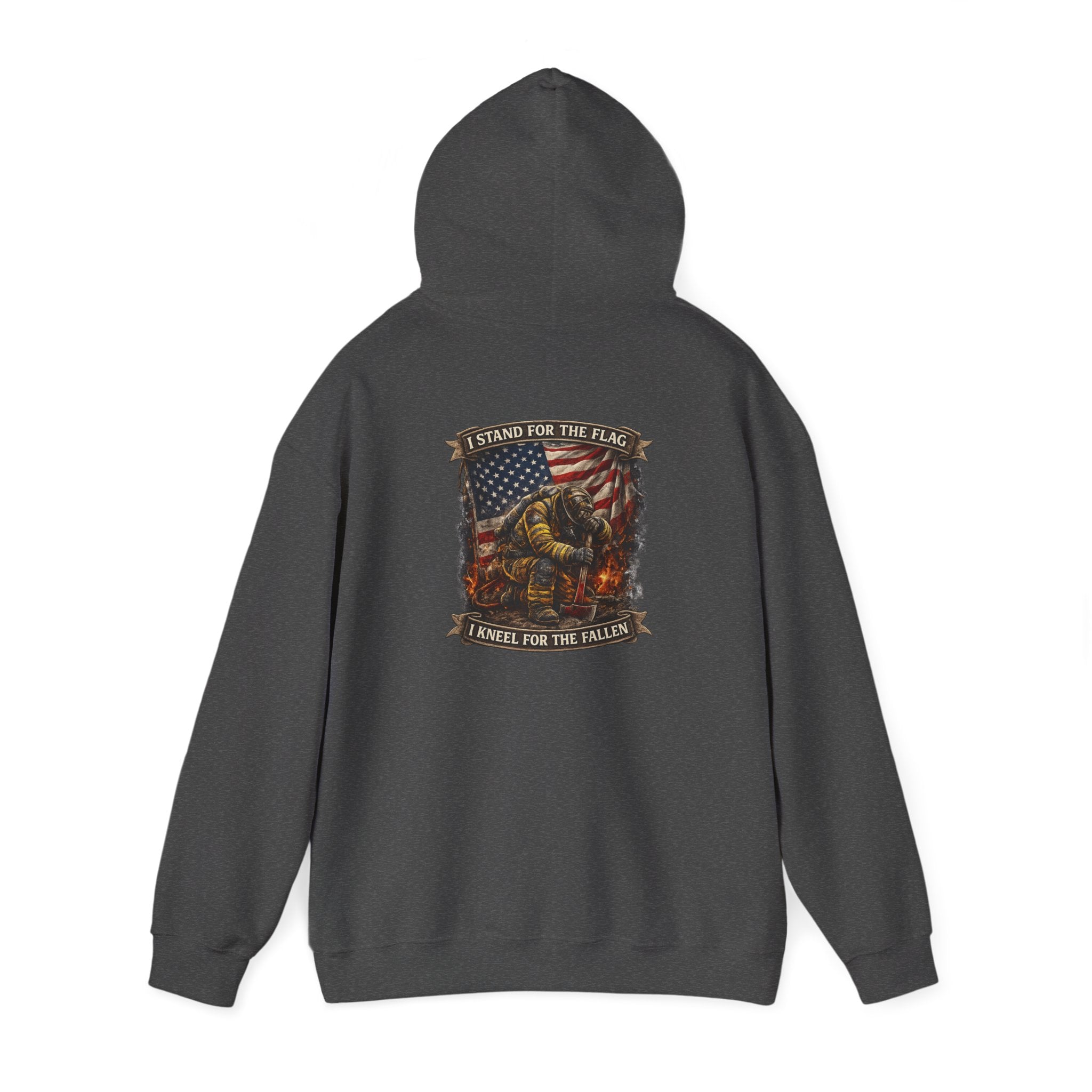 Patriotic Fallen Soldier Hoodie – I Stand & Kneel For The Fallen Memorial Hoodie