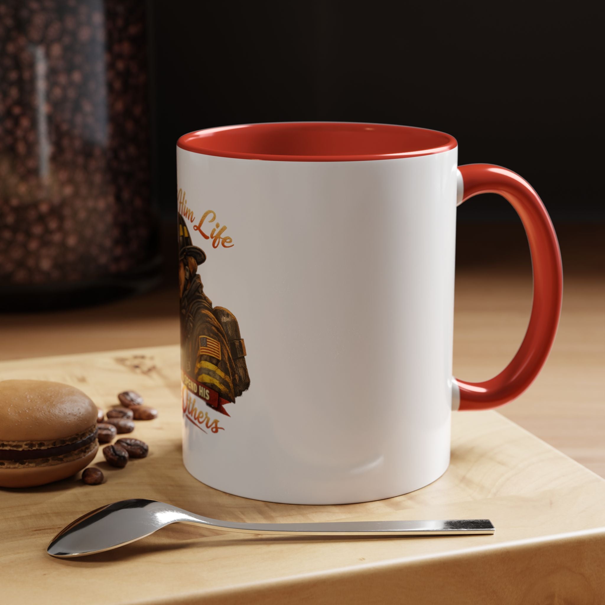Firefighter Couple Coffee Mug – "She Gave Him Life and He Chose to Spend His Saving Others"