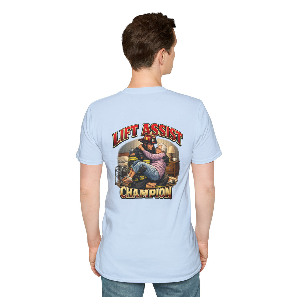 Lift Assist Champion Firefighter Rescue T-Shirt