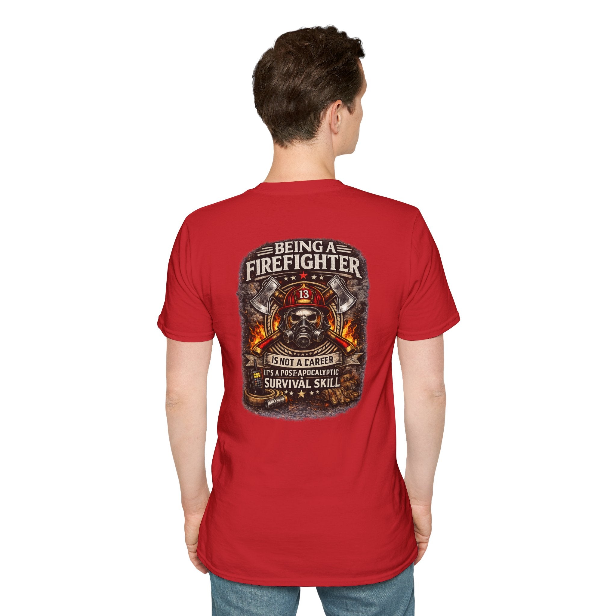 Firefighter T-Shirt - "Being a Firefighter is Not a Career, It's a Survival Skill" Graphic Tee
