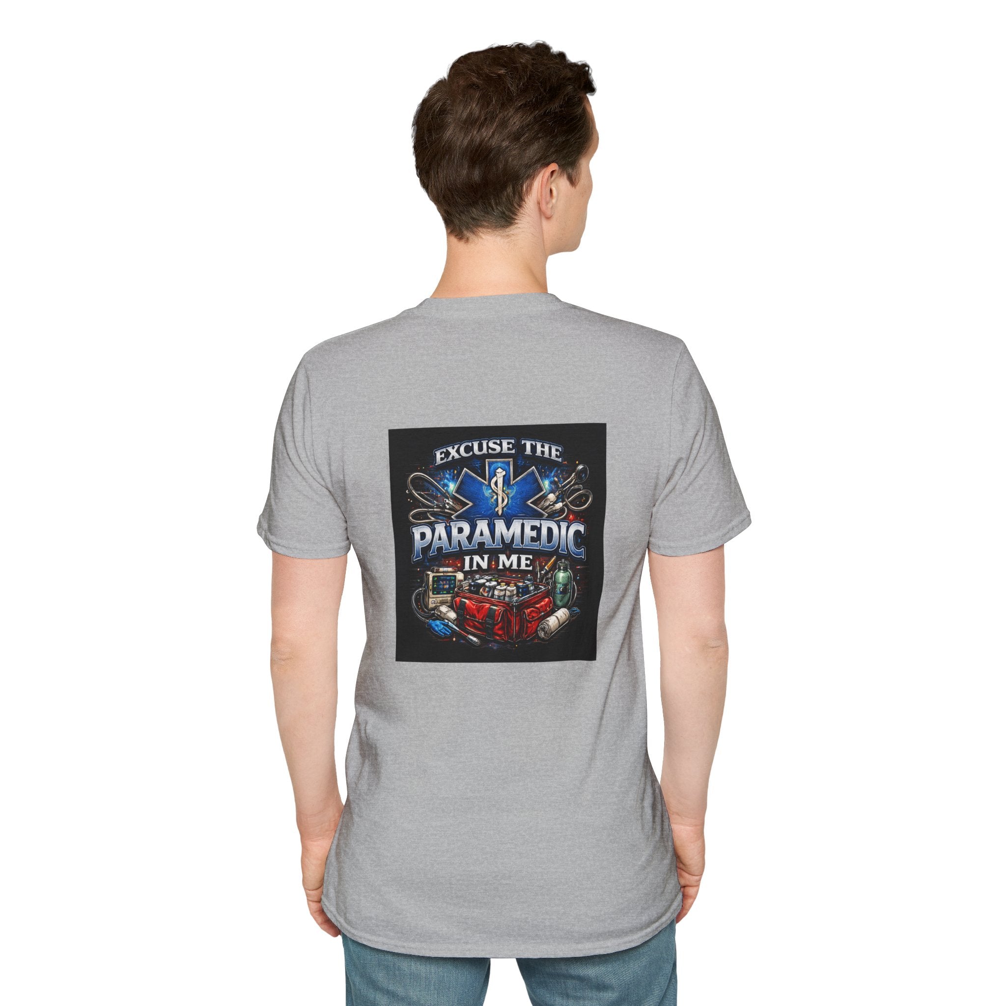 Paramedic T-Shirt — "Excuse the Paramedic in Me" EMS Tribute Tee