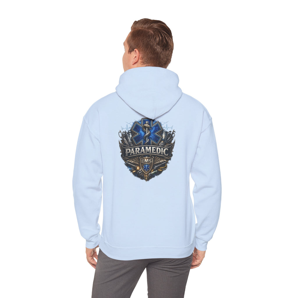 Paramedic EMS Badge Hoodie — Emergency Medical Technician Tribute Pullover