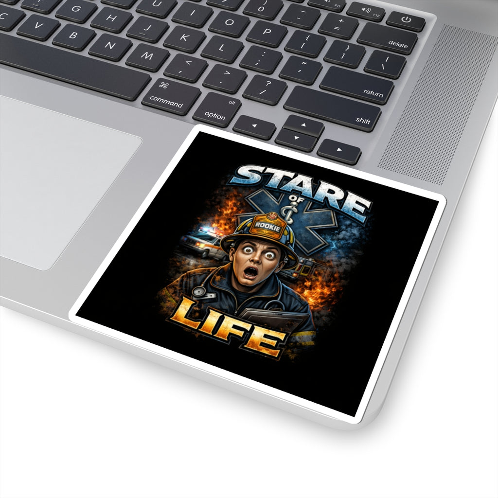 Stare of Life Firefighter Sticker — Rookie Helmet EMS Rescue Design