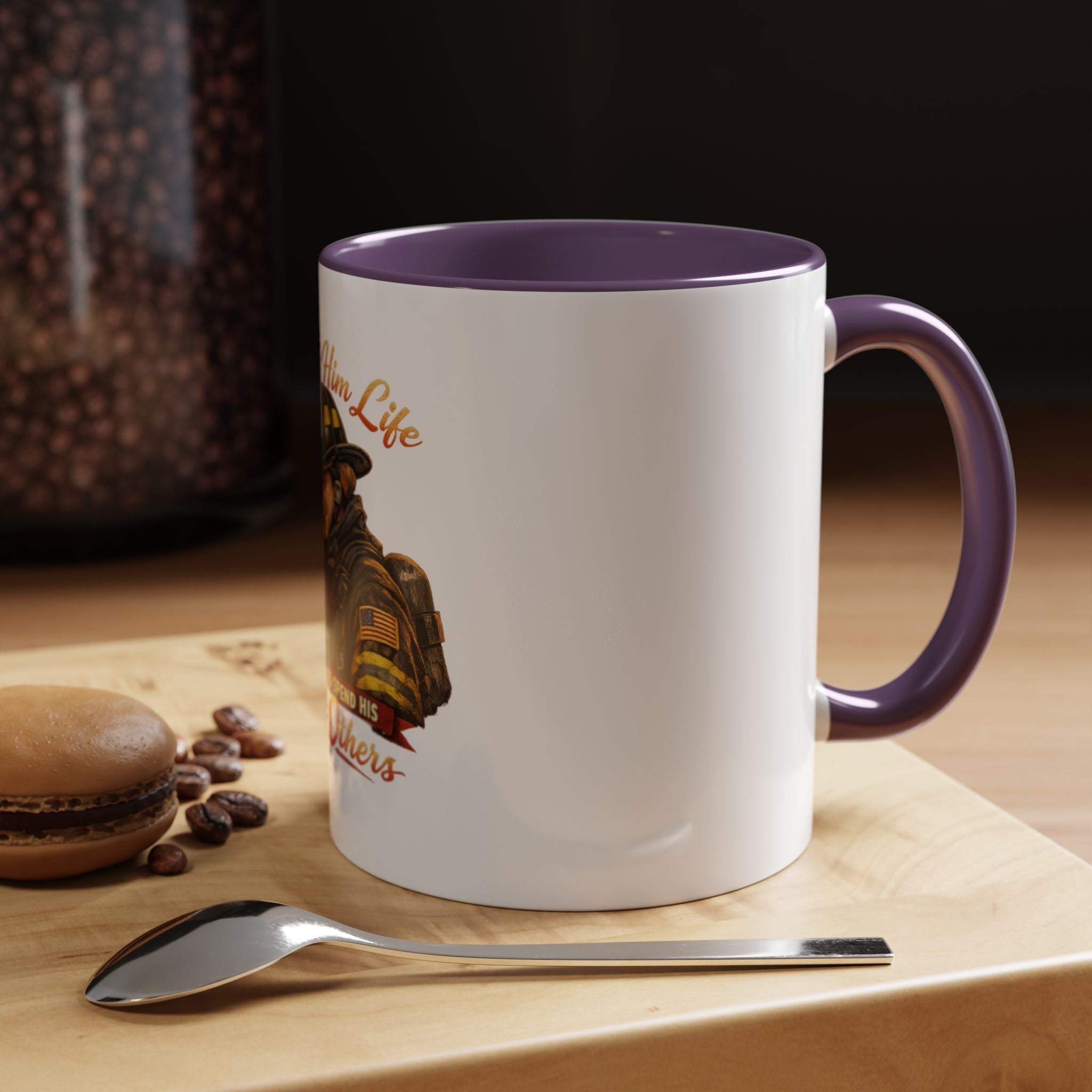 Firefighter Couple Coffee Mug – "She Gave Him Life and He Chose to Spend His Saving Others"