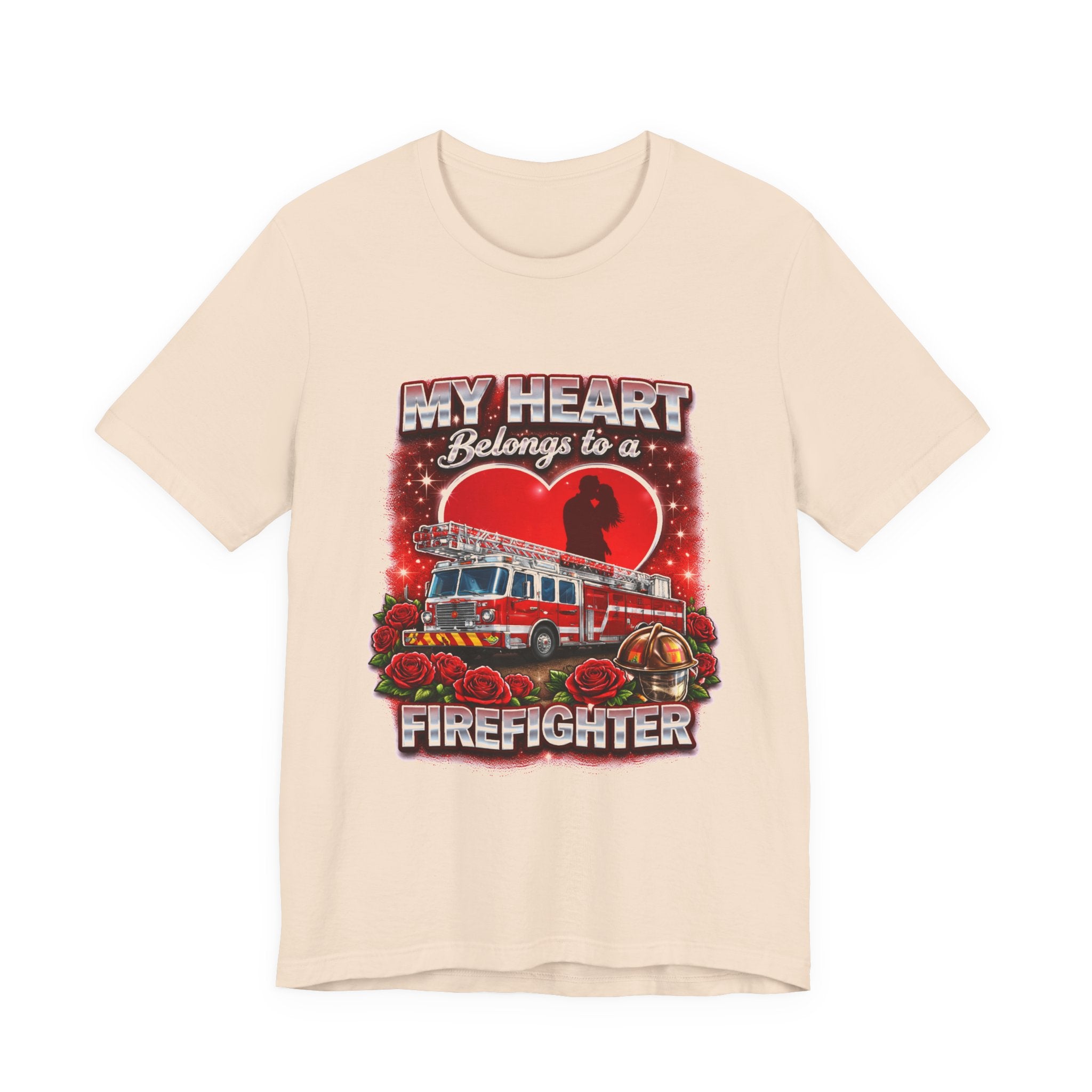 "My Heart Belongs to a Firefighter"  Firefighter Wife T-Shirt